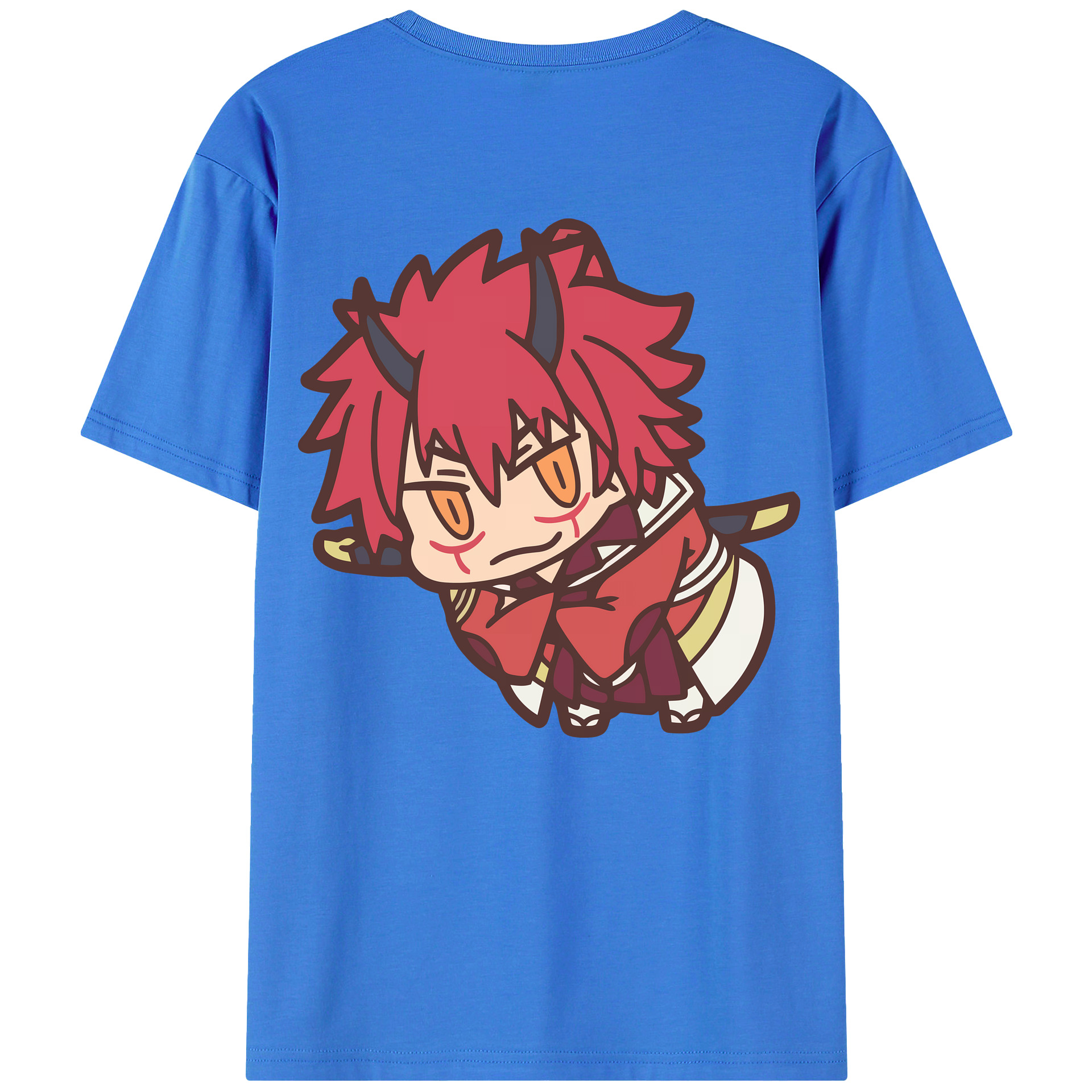 （画像用） 転スラ Regarding Reincarnated to Slime 綿100％ メンズ半袖Tシャツ（バックプリント） 通気性