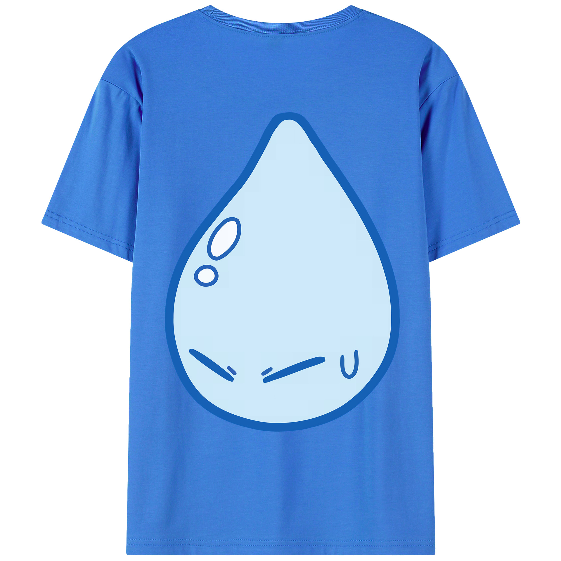（画像用） 転スラ Regarding Reincarnated to Slime 綿100％ メンズ半袖Tシャツ（バックプリント） 通気性