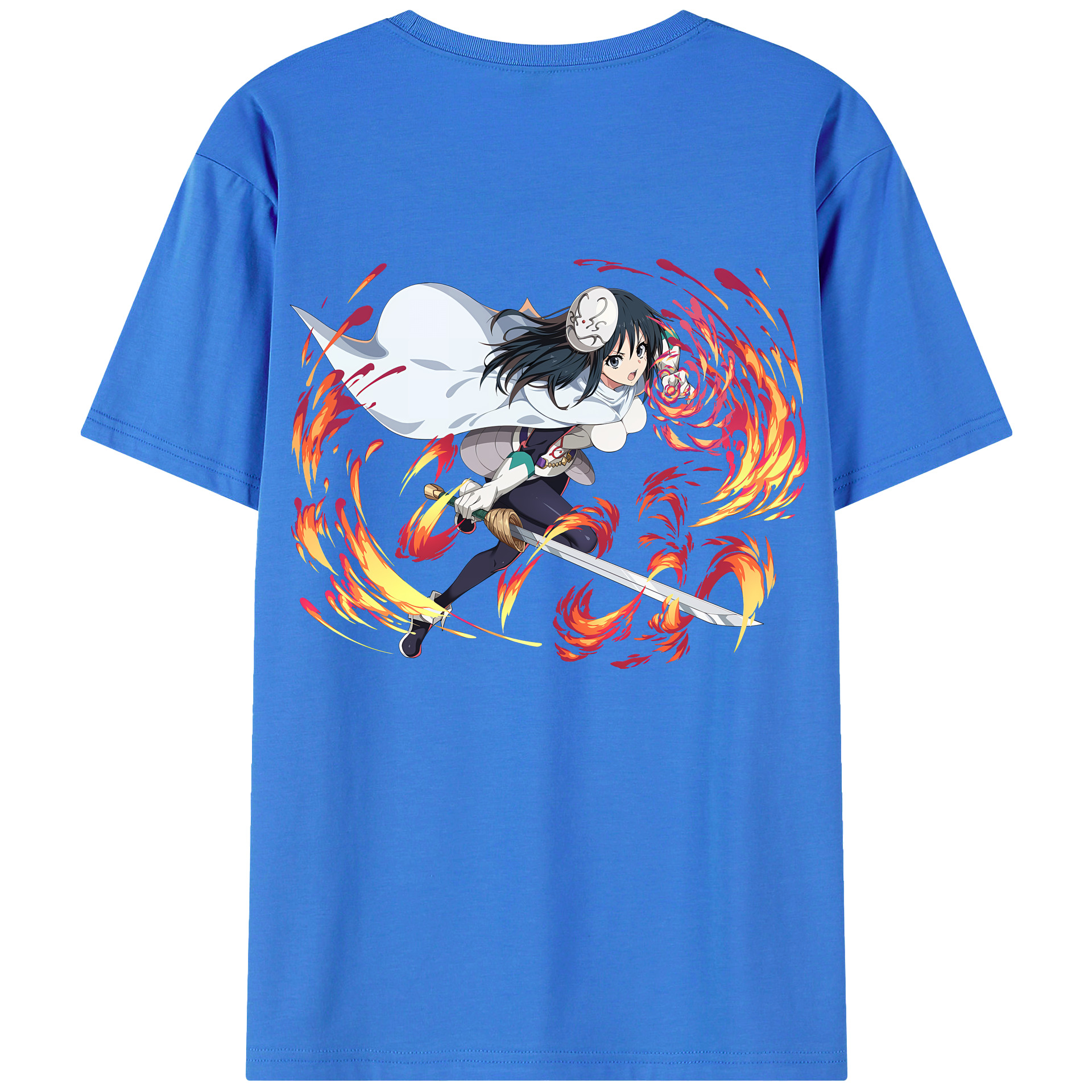 （画像用） 転スラ Regarding Reincarnated to Slime 綿100％ メンズ半袖Tシャツ（バックプリント） 通気性