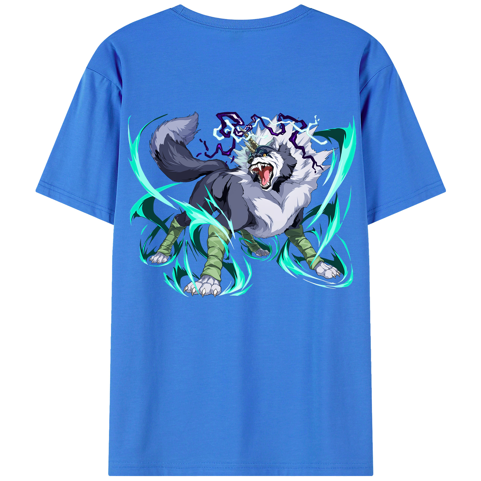 （画像用） 転スラ Regarding Reincarnated to Slime 綿100％ メンズ半袖Tシャツ（バックプリント） 通気性