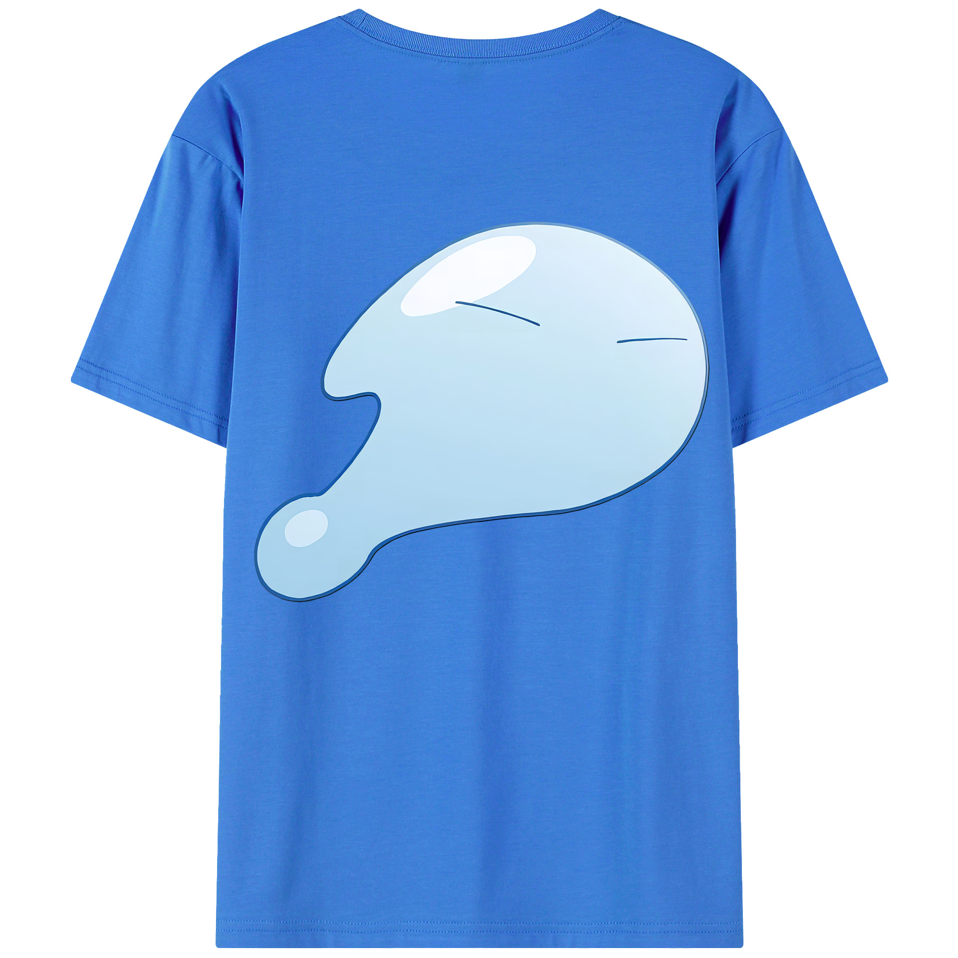 （画像用） 転スラ Regarding Reincarnated to Slime 綿100％ メンズ半袖Tシャツ（バックプリント） 通気性