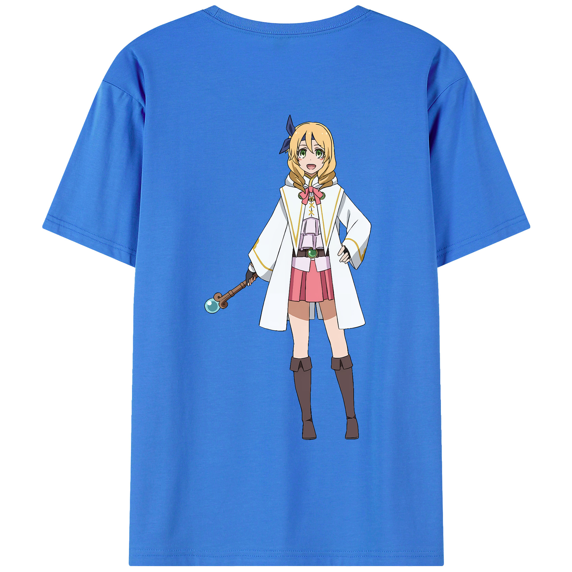（画像用） 転スラ Regarding Reincarnated to Slime 綿100％ メンズ半袖Tシャツ（バックプリント） 通気性