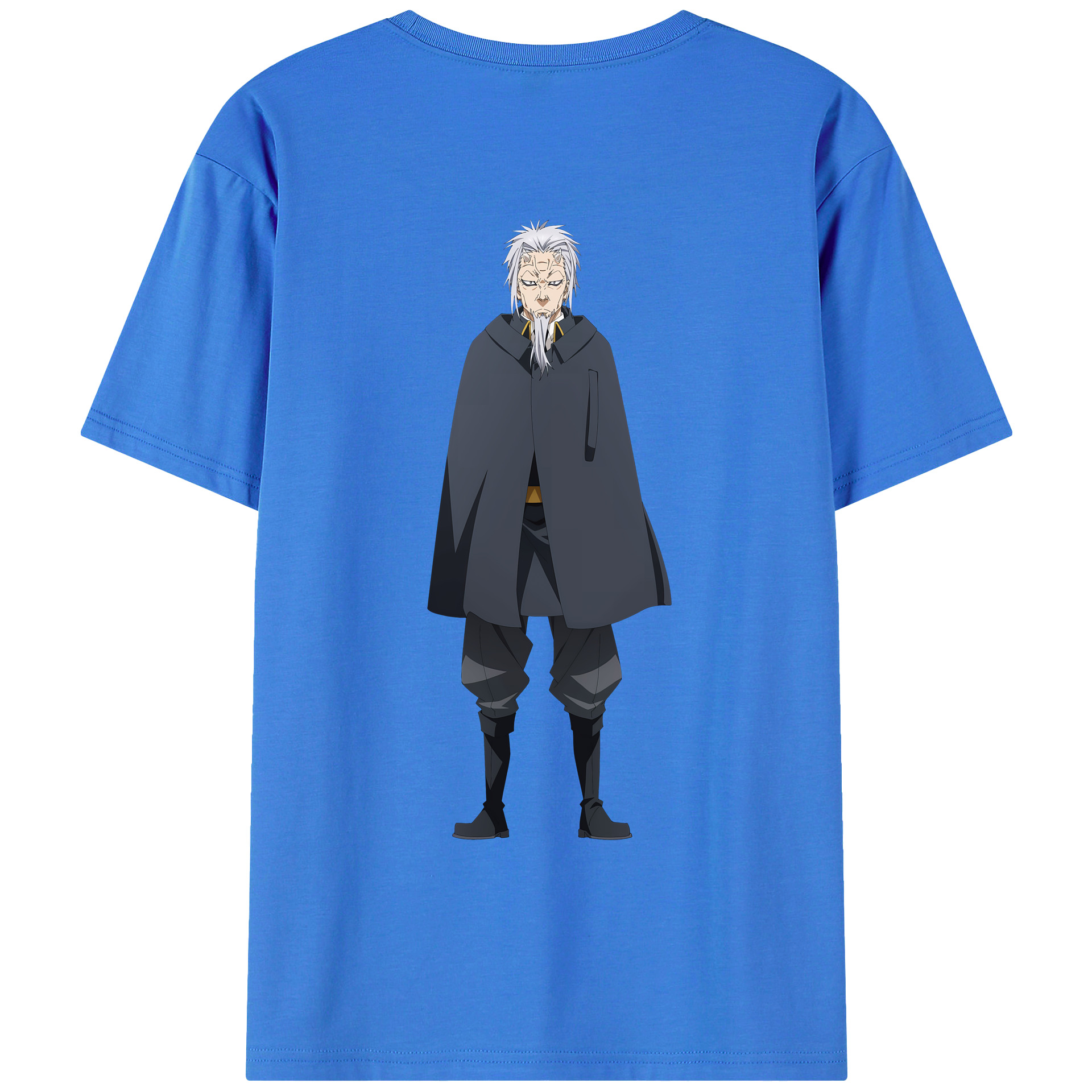 （画像用） 転スラ Regarding Reincarnated to Slime 綿100％ メンズ半袖Tシャツ（バックプリント） 通気性