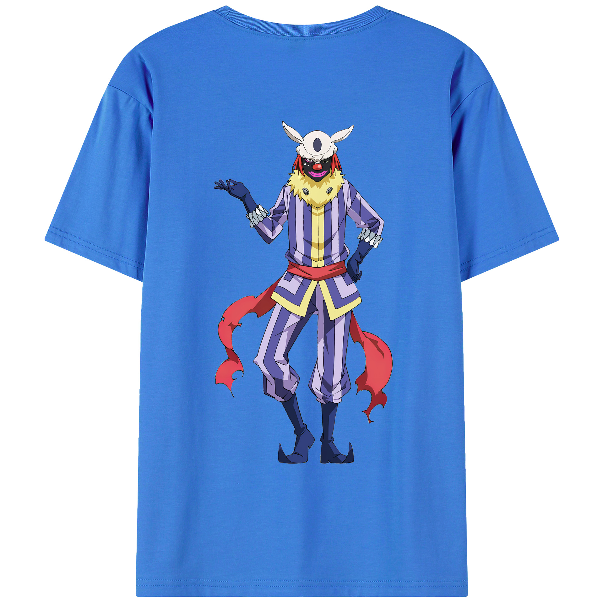 （画像用） 転スラ Regarding Reincarnated to Slime 綿100％ メンズ半袖Tシャツ（バックプリント） 通気性
