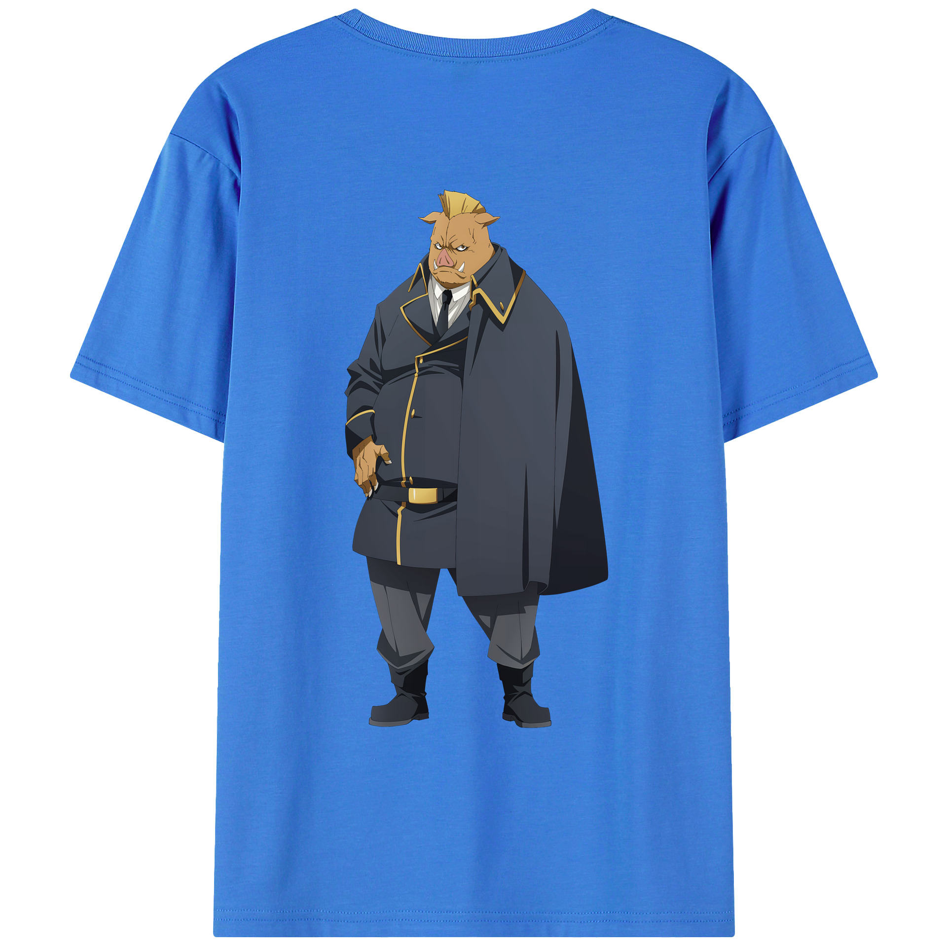 （画像用） 転スラ Regarding Reincarnated to Slime 綿100％ メンズ半袖Tシャツ（バックプリント） 通気性