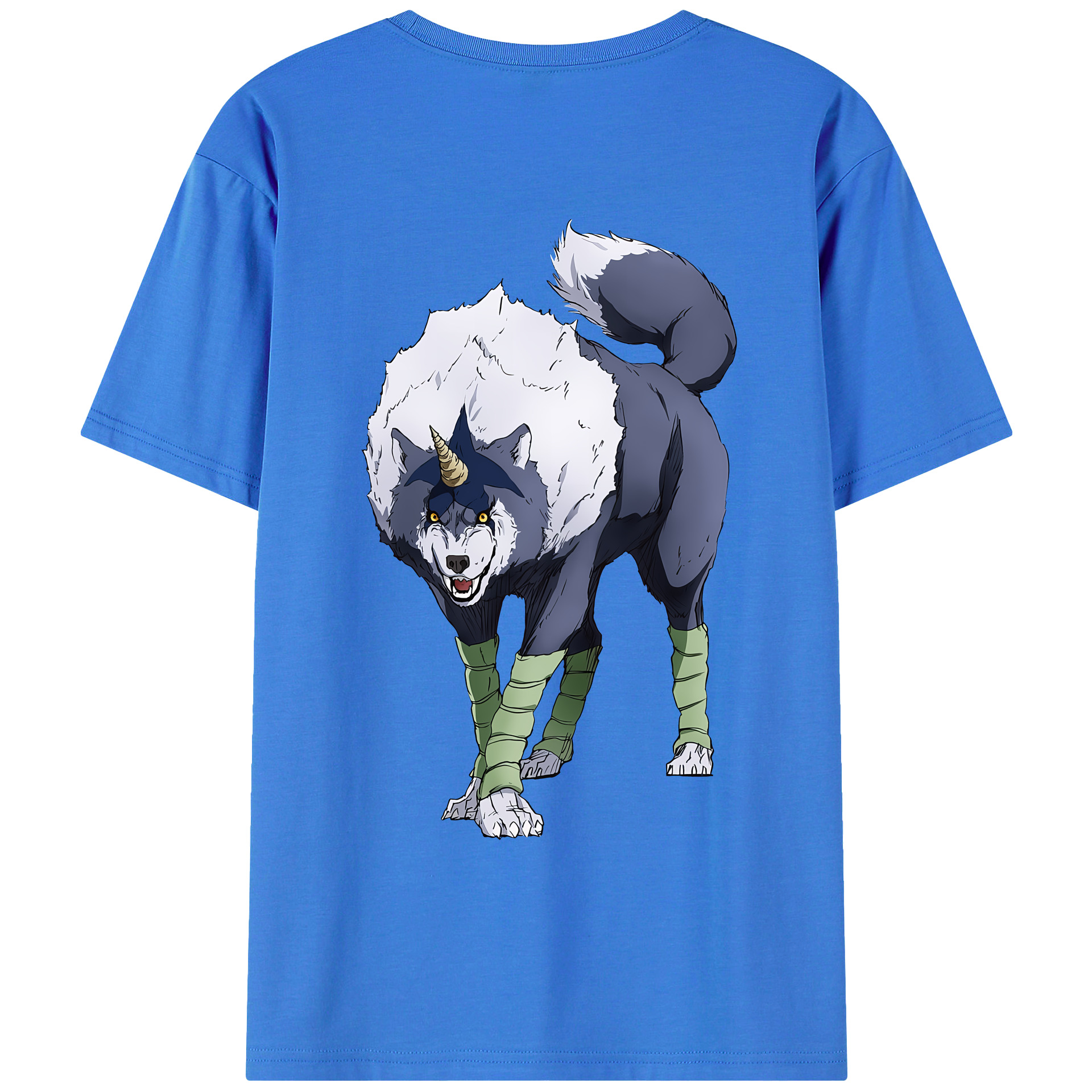 （画像用） 転スラ Regarding Reincarnated to Slime 綿100％ メンズ半袖Tシャツ（バックプリント） 通気性
