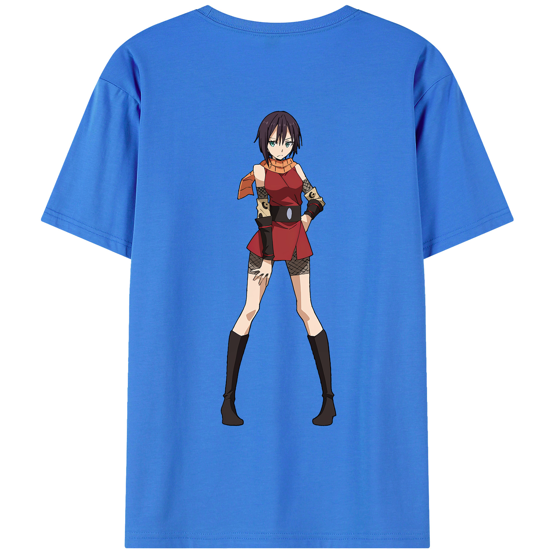 （画像用） 転スラ Regarding Reincarnated to Slime 綿100％ メンズ半袖Tシャツ（バックプリント） 通気性