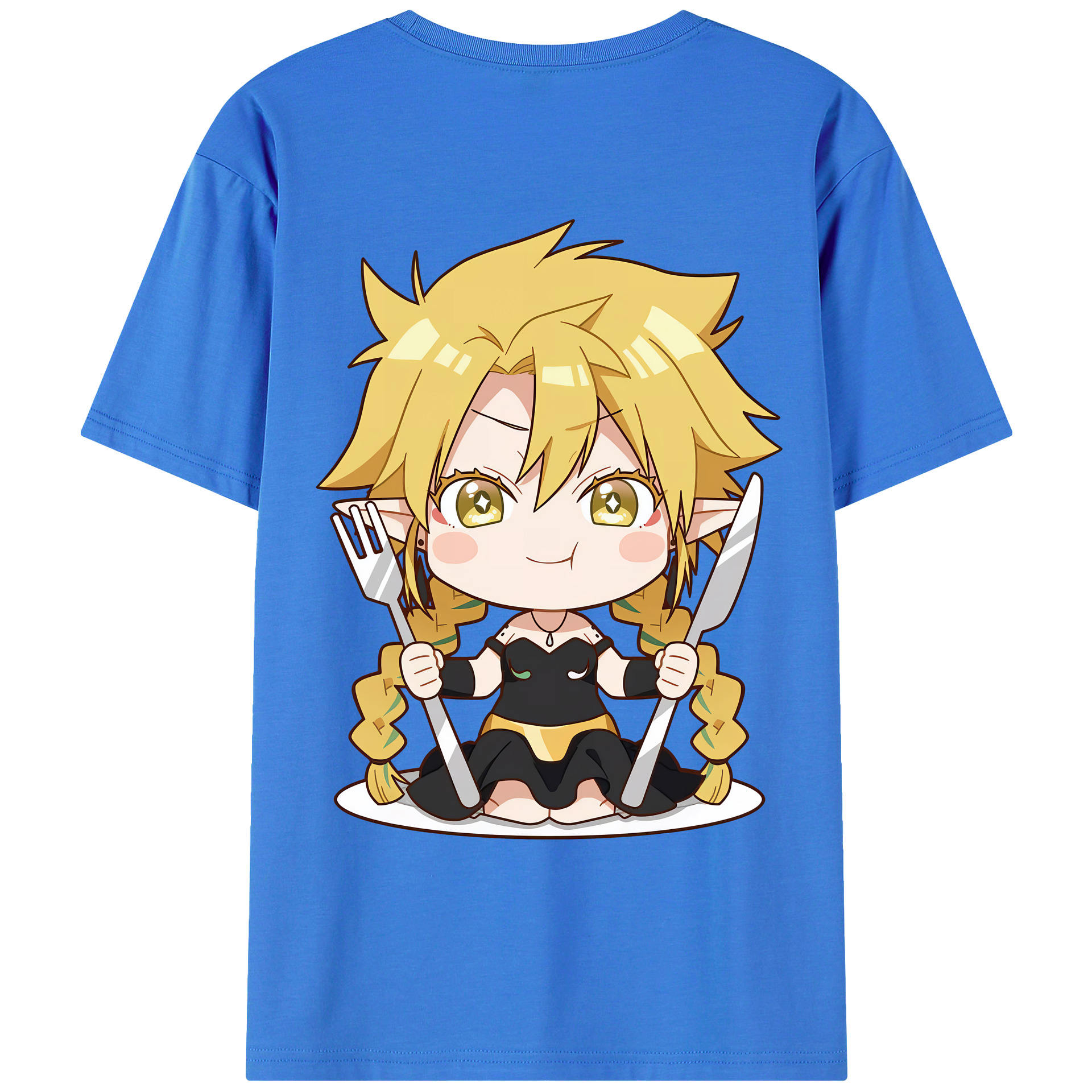 （画像用） 転スラ Regarding Reincarnated to Slime 綿100％ メンズ半袖Tシャツ（バックプリント） 通気性