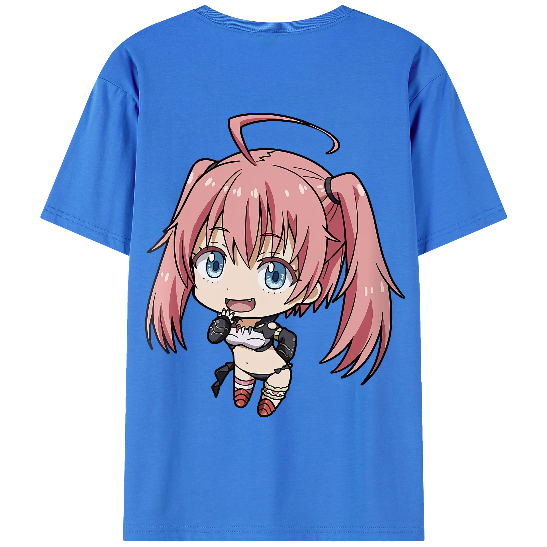 （画像用） 転スラ Regarding Reincarnated to Slime 綿100％ メンズ半袖Tシャツ（バックプリント） 通気性