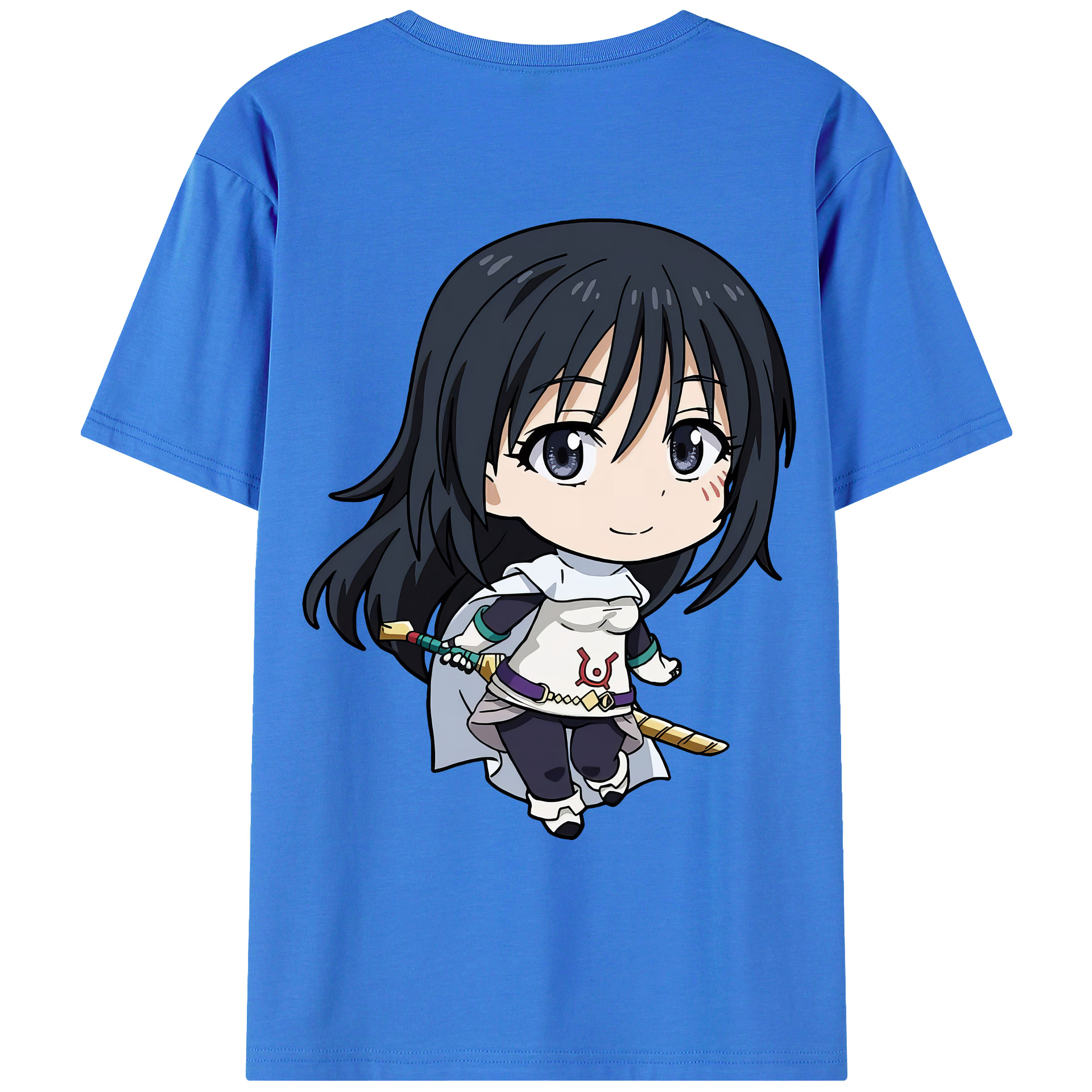（画像用） 転スラ Regarding Reincarnated to Slime 綿100％ メンズ半袖Tシャツ（バックプリント） 通気性