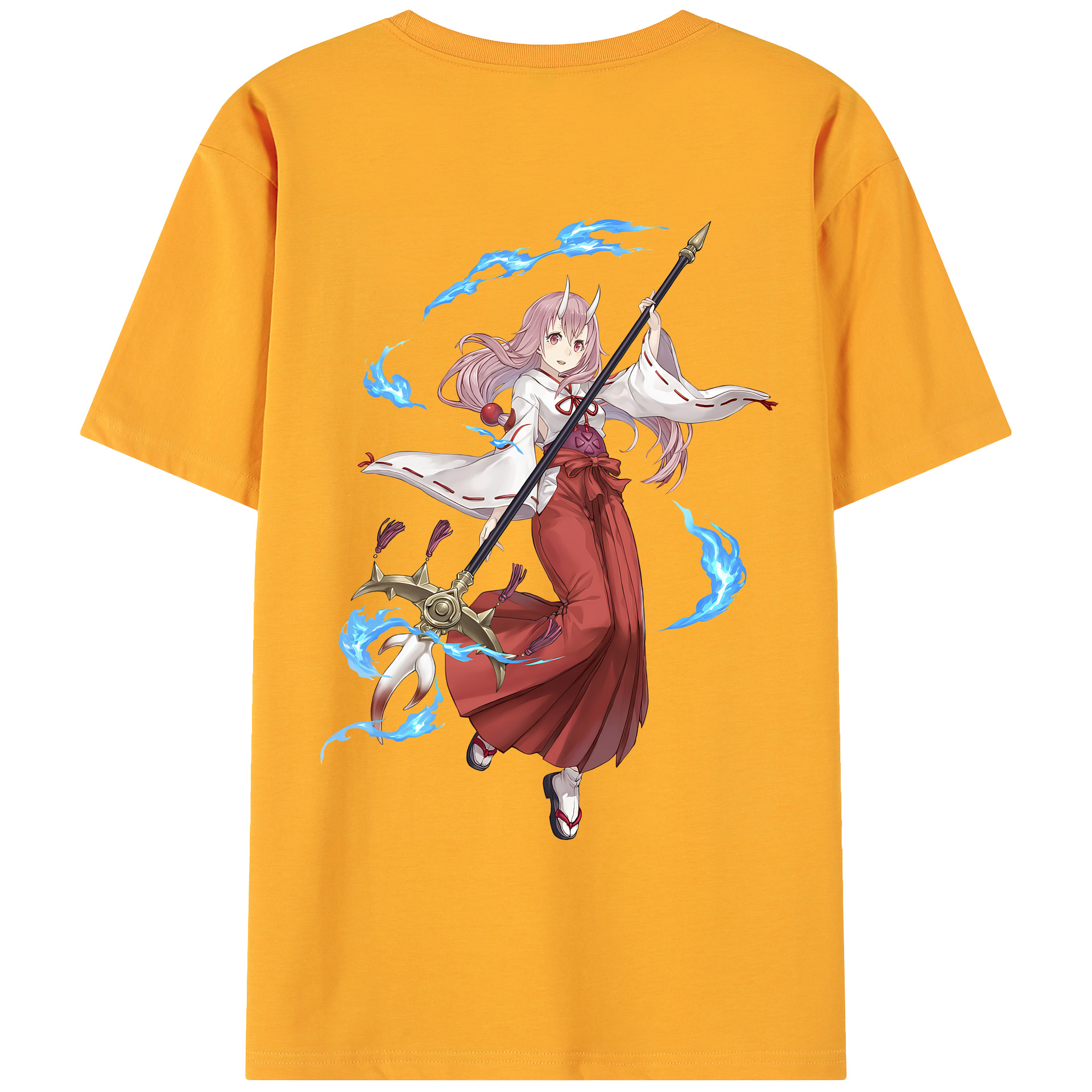 （画像用） 転スラ Regarding Reincarnated to Slime 綿100％ メンズ半袖Tシャツ（バックプリント） 通気性