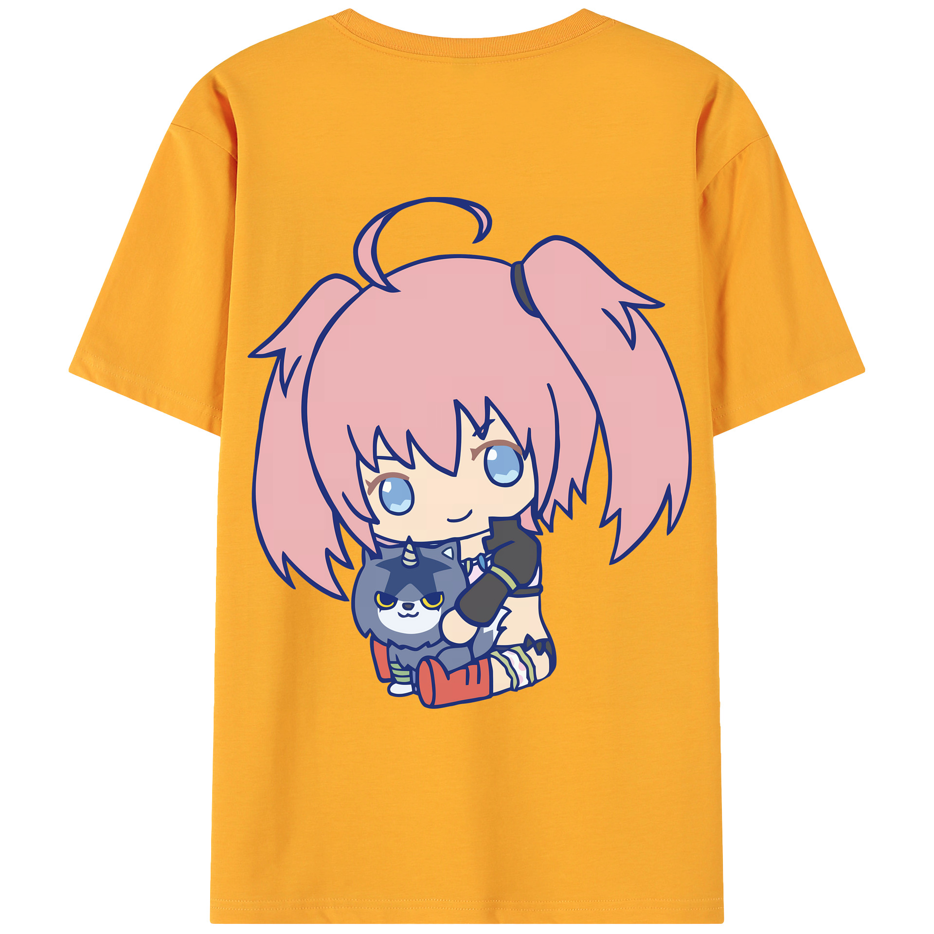 （画像用） 転スラ Regarding Reincarnated to Slime 綿100％ メンズ半袖Tシャツ（バックプリント） 通気性