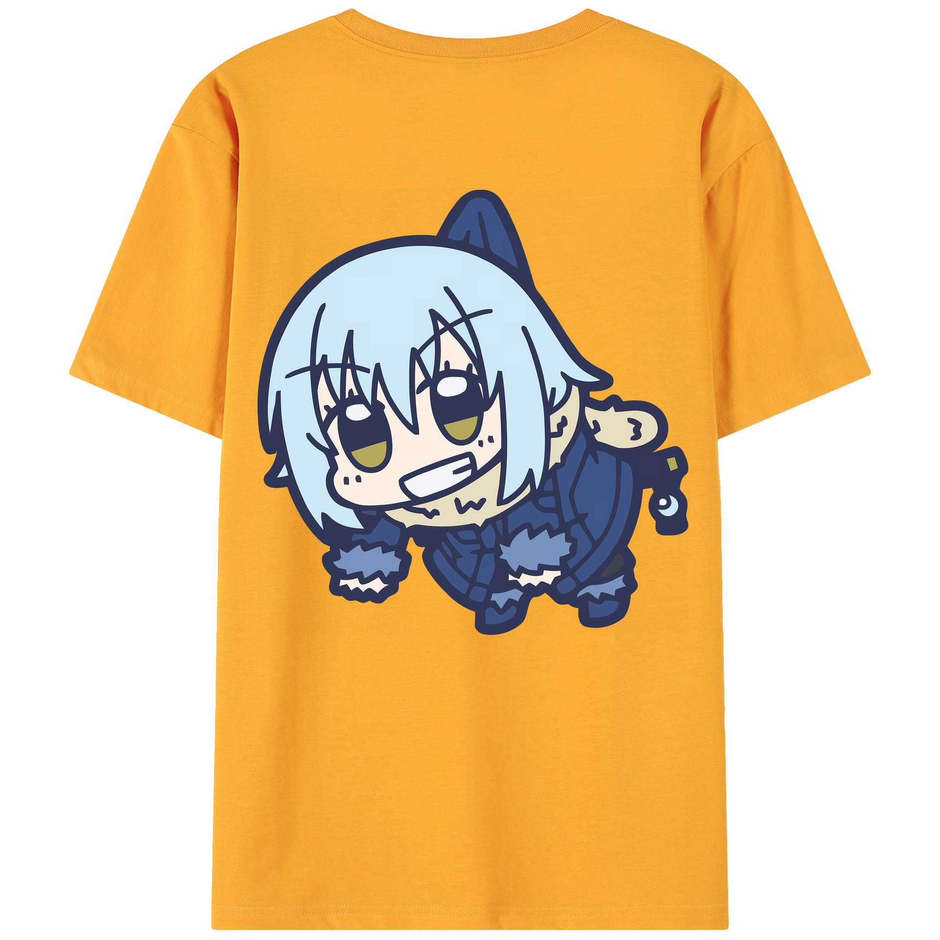 （画像用） 転スラ Regarding Reincarnated to Slime 綿100％ メンズ半袖Tシャツ（バックプリント） 通気性