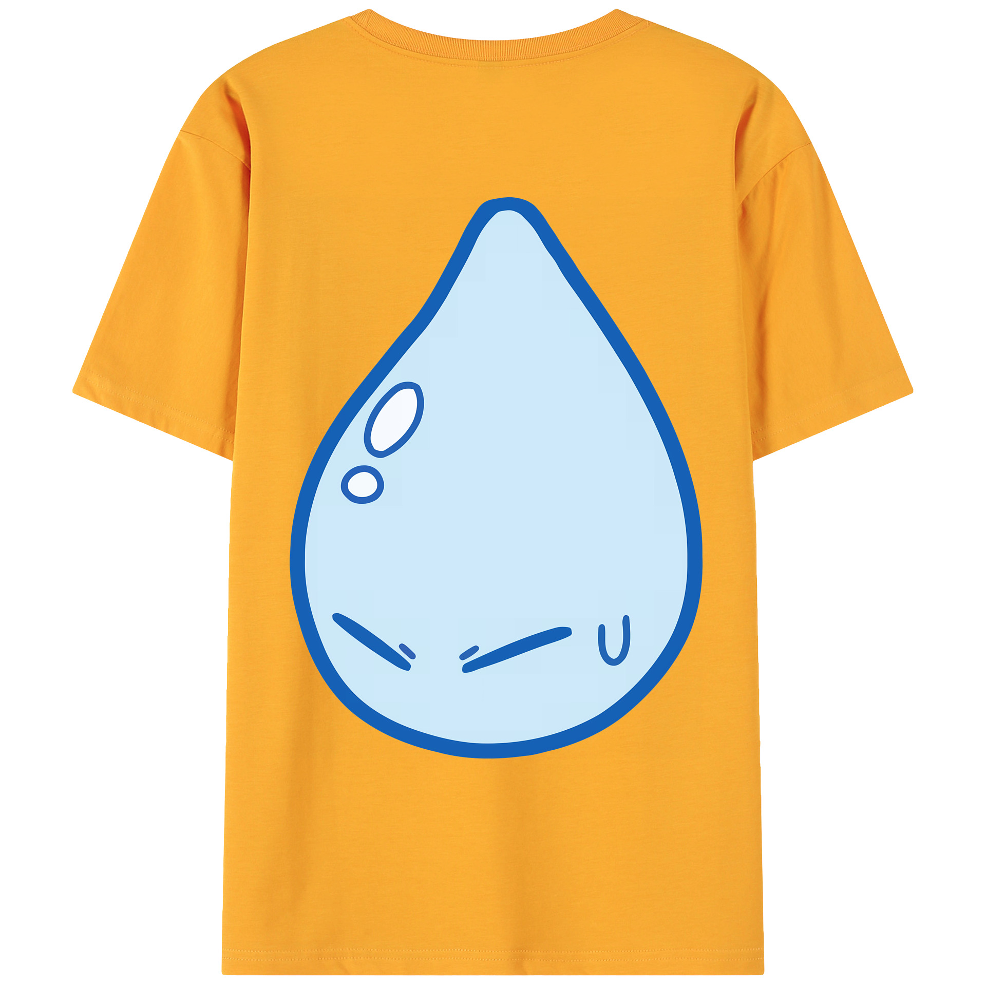 （画像用） 転スラ Regarding Reincarnated to Slime 綿100％ メンズ半袖Tシャツ（バックプリント） 通気性