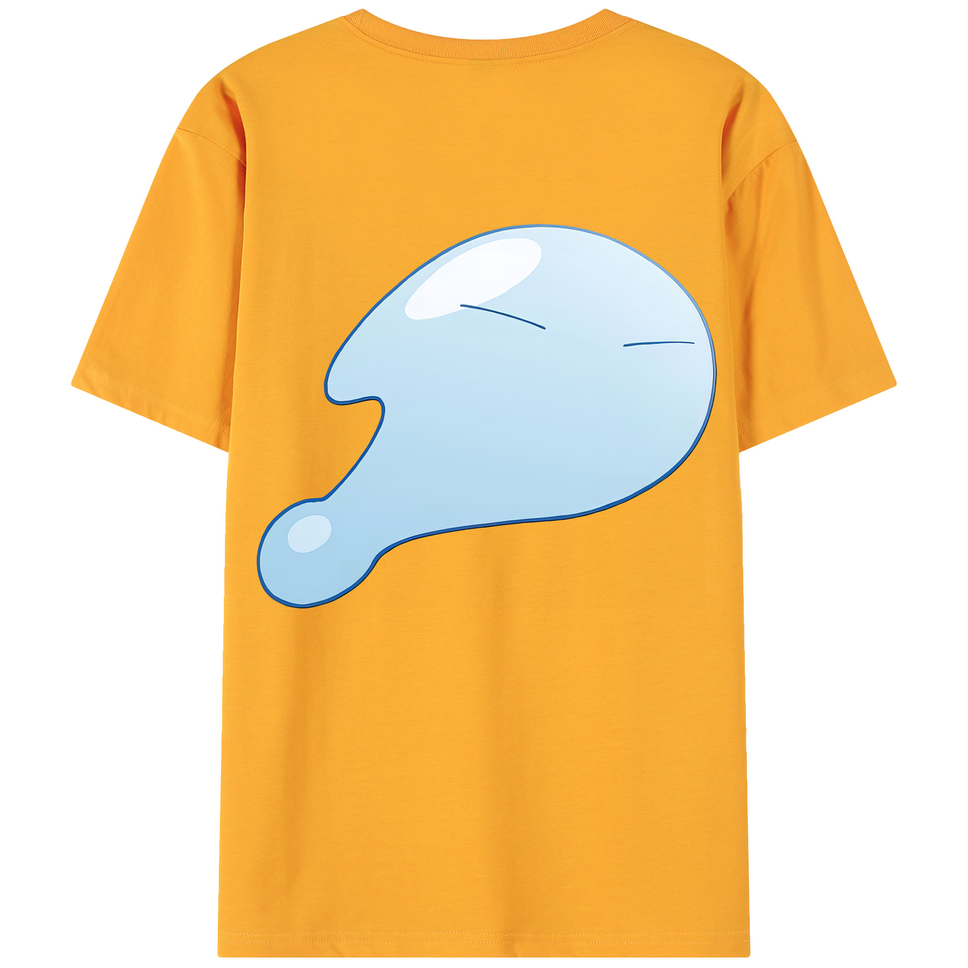（画像用） 転スラ Regarding Reincarnated to Slime 綿100％ メンズ半袖Tシャツ（バックプリント） 通気性