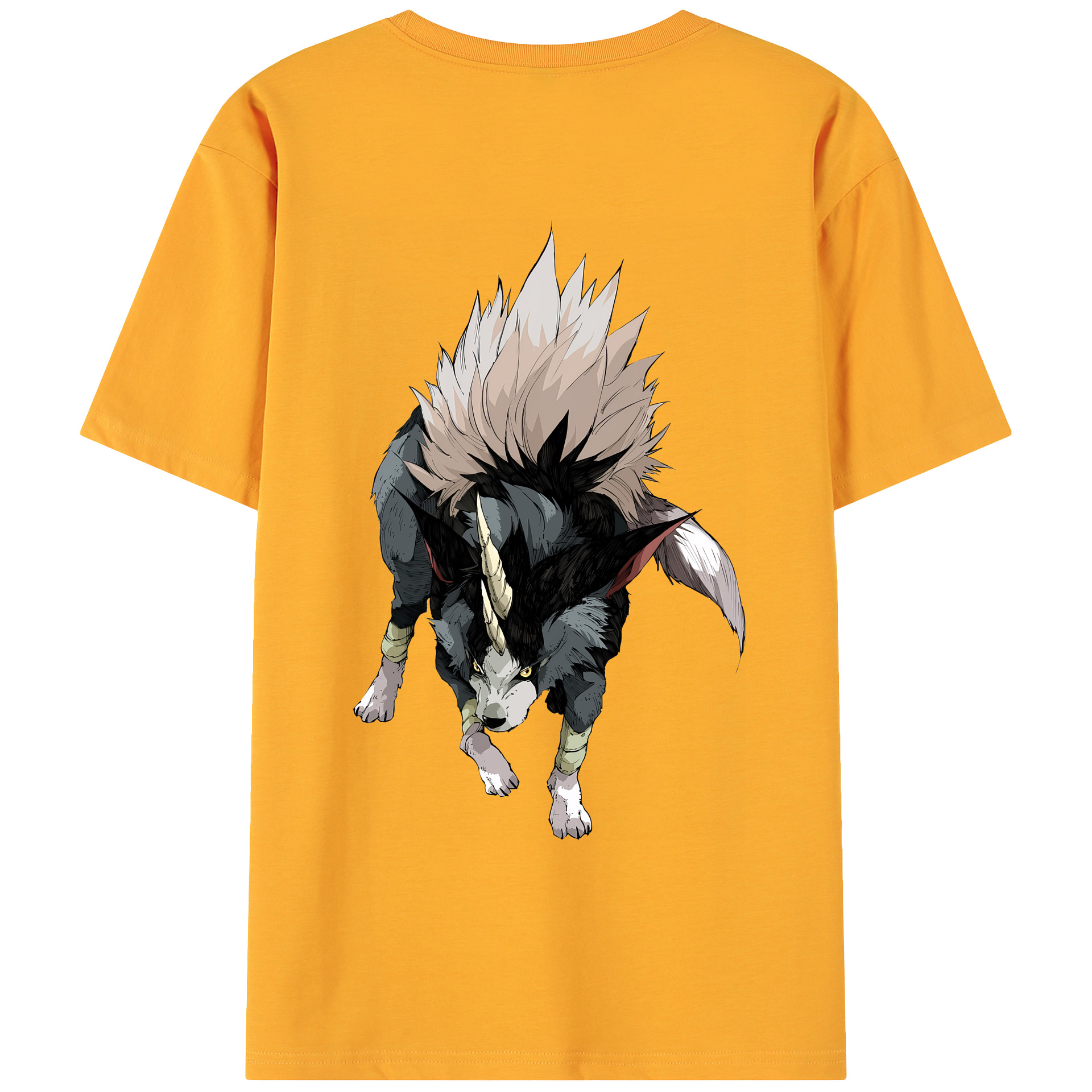 （画像用） 転スラ Regarding Reincarnated to Slime 綿100％ メンズ半袖Tシャツ（バックプリント） 通気性