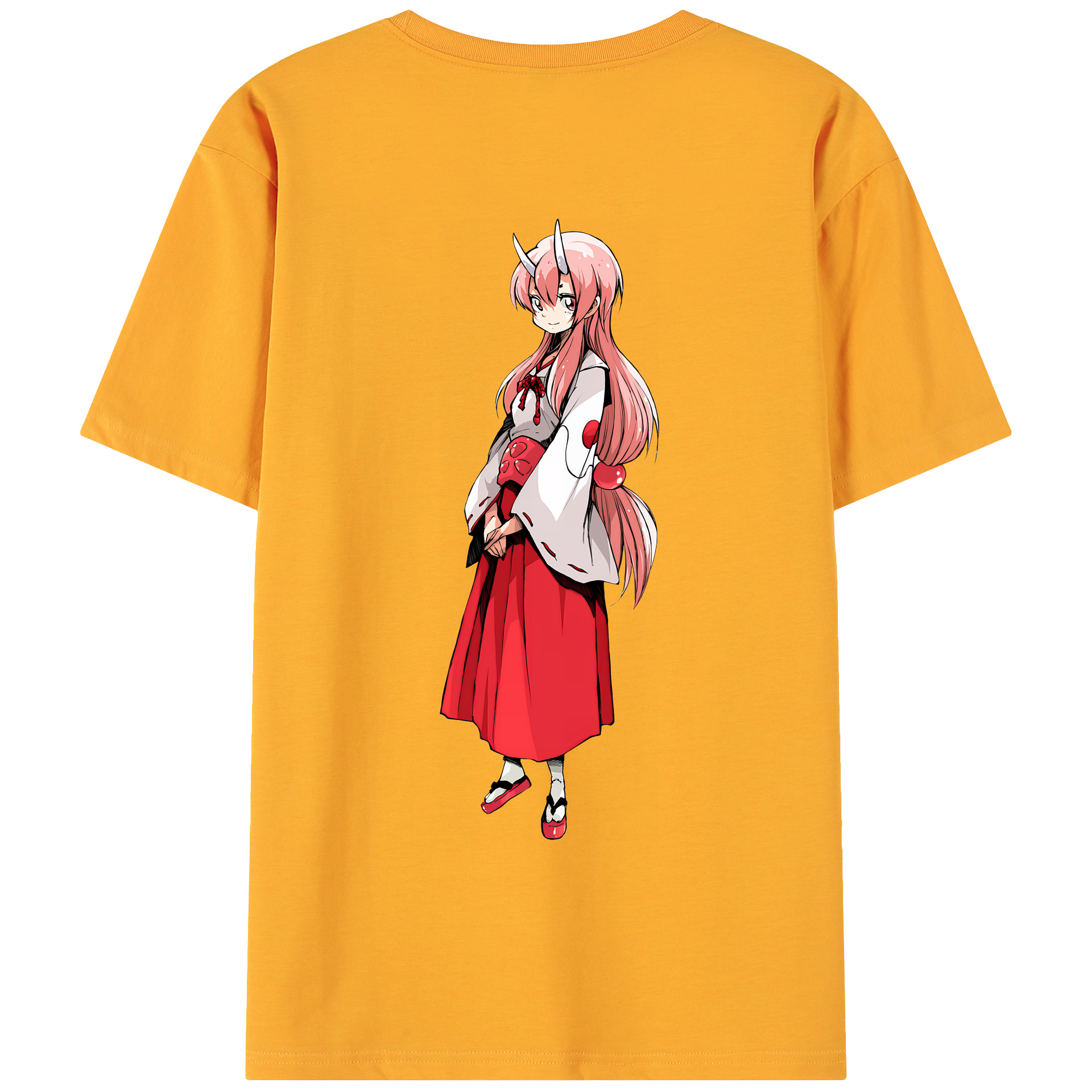 （画像用） 転スラ Regarding Reincarnated to Slime 綿100％ メンズ半袖Tシャツ（バックプリント） 通気性