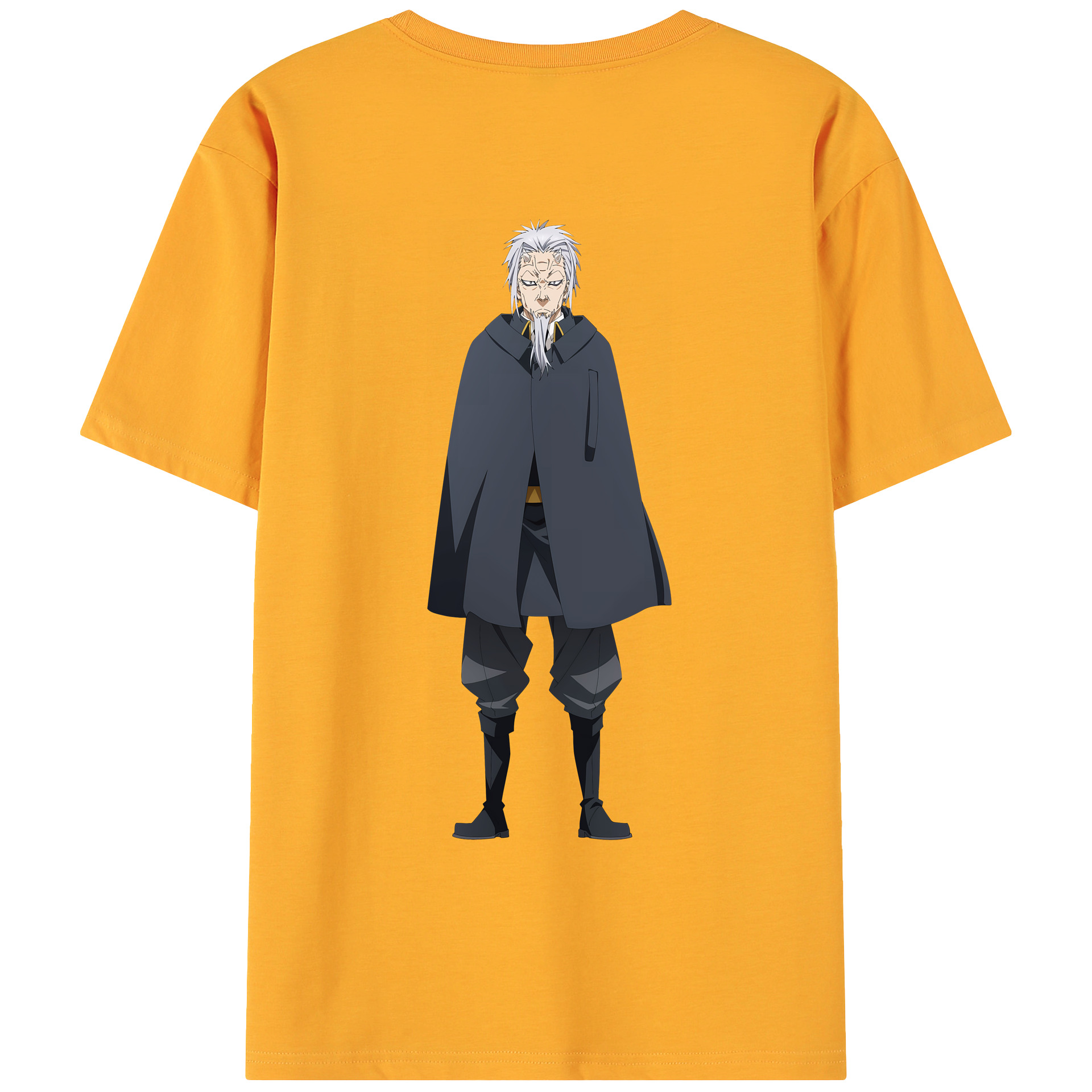 （画像用） 転スラ Regarding Reincarnated to Slime 綿100％ メンズ半袖Tシャツ（バックプリント） 通気性