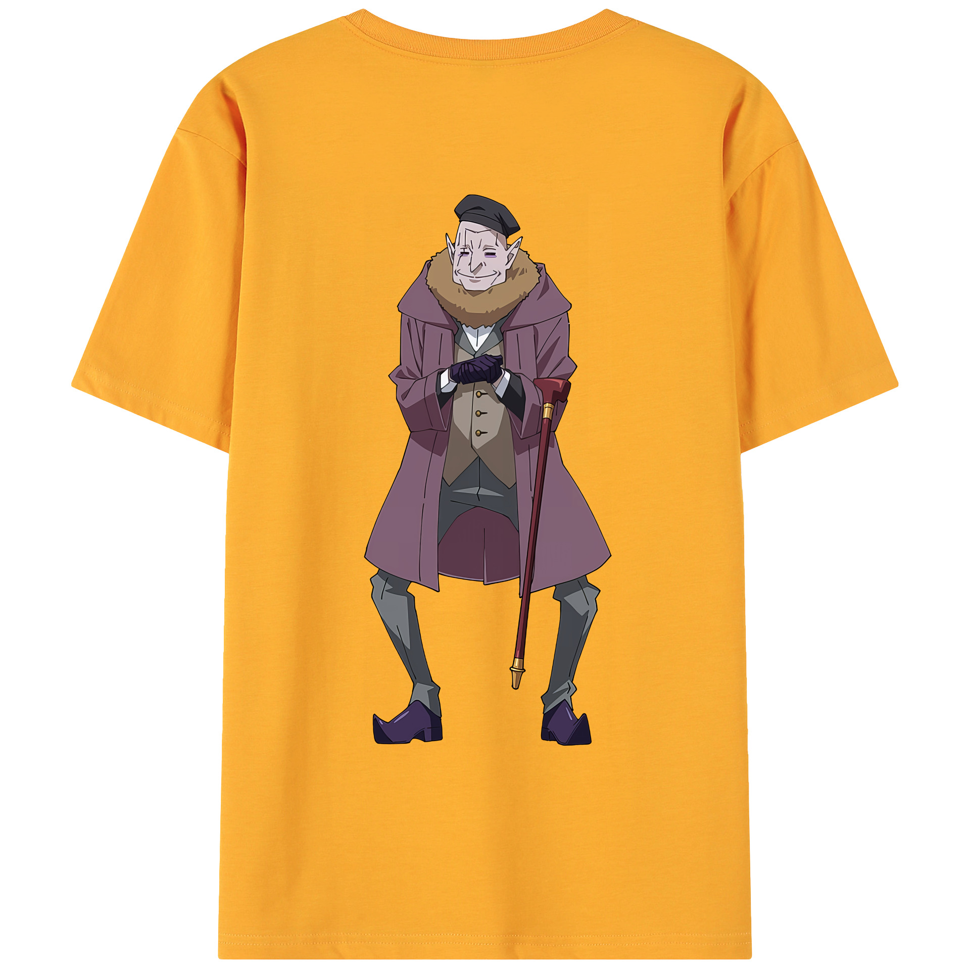 （画像用） 転スラ Regarding Reincarnated to Slime 綿100％ メンズ半袖Tシャツ（バックプリント） 通気性