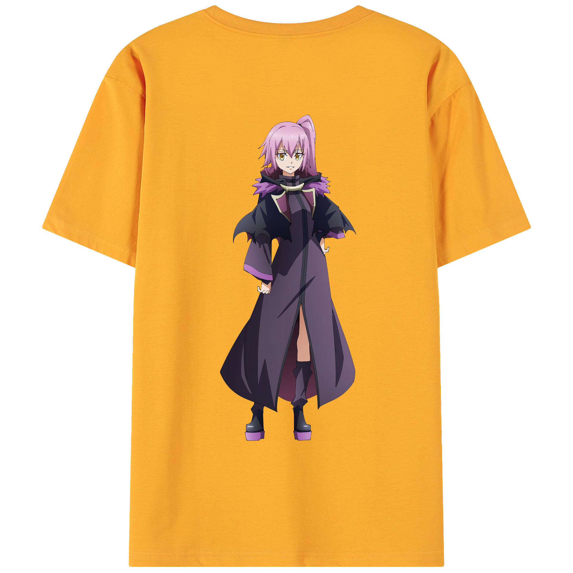 （画像用） 転スラ Regarding Reincarnated to Slime 綿100％ メンズ半袖Tシャツ（バックプリント） 通気性