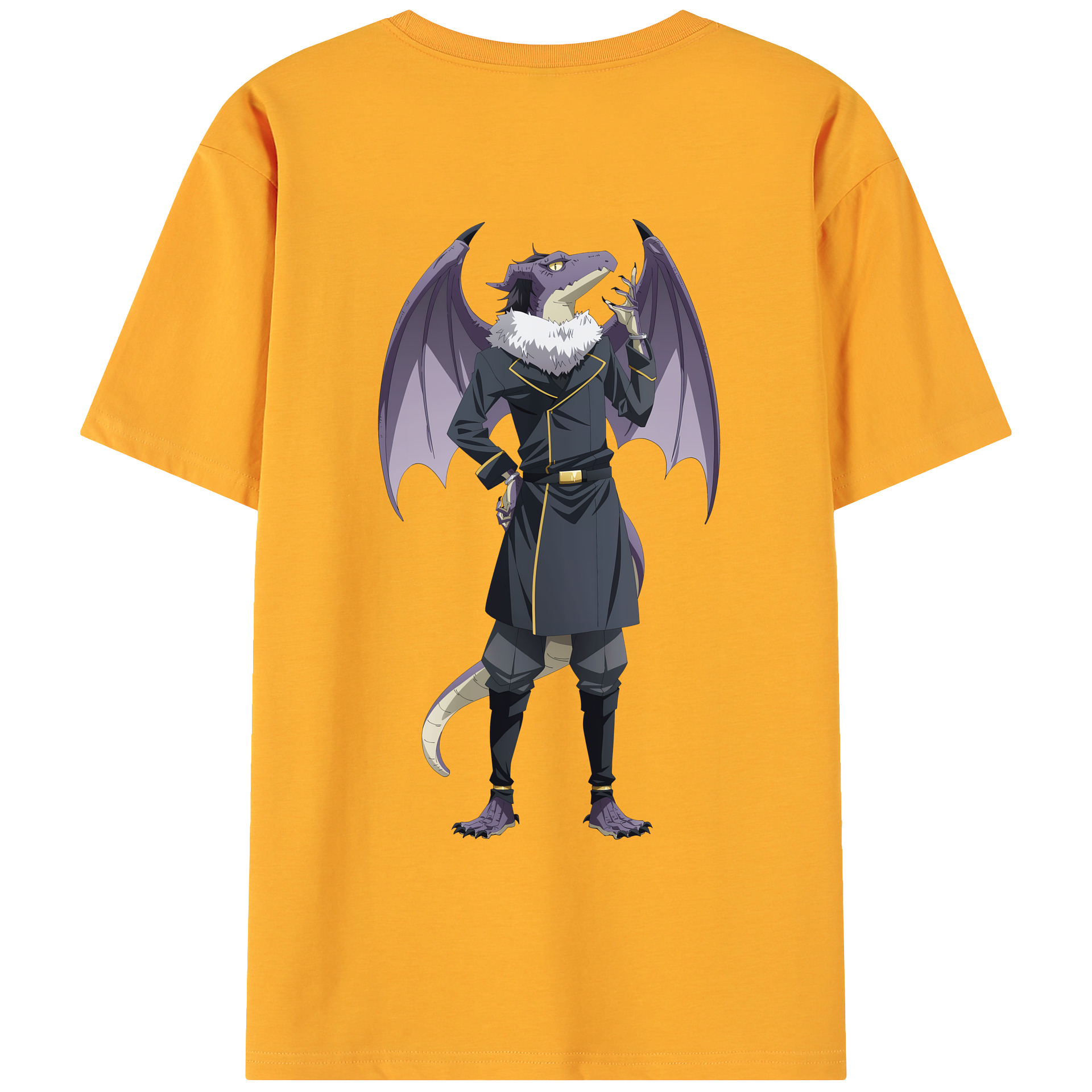 （画像用） 転スラ Regarding Reincarnated to Slime 綿100％ メンズ半袖Tシャツ（バックプリント） 通気性