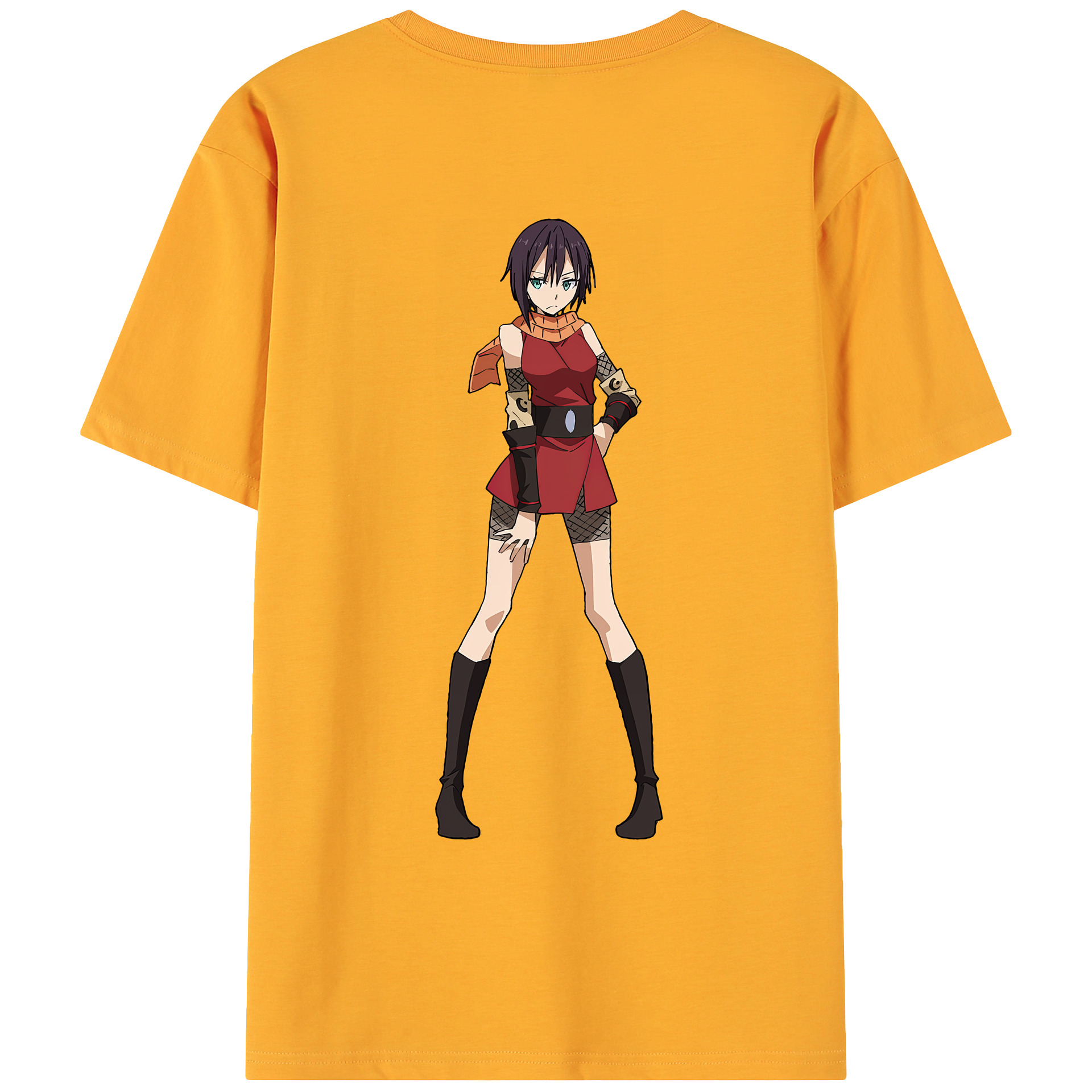 （画像用） 転スラ Regarding Reincarnated to Slime 綿100％ メンズ半袖Tシャツ（バックプリント） 通気性