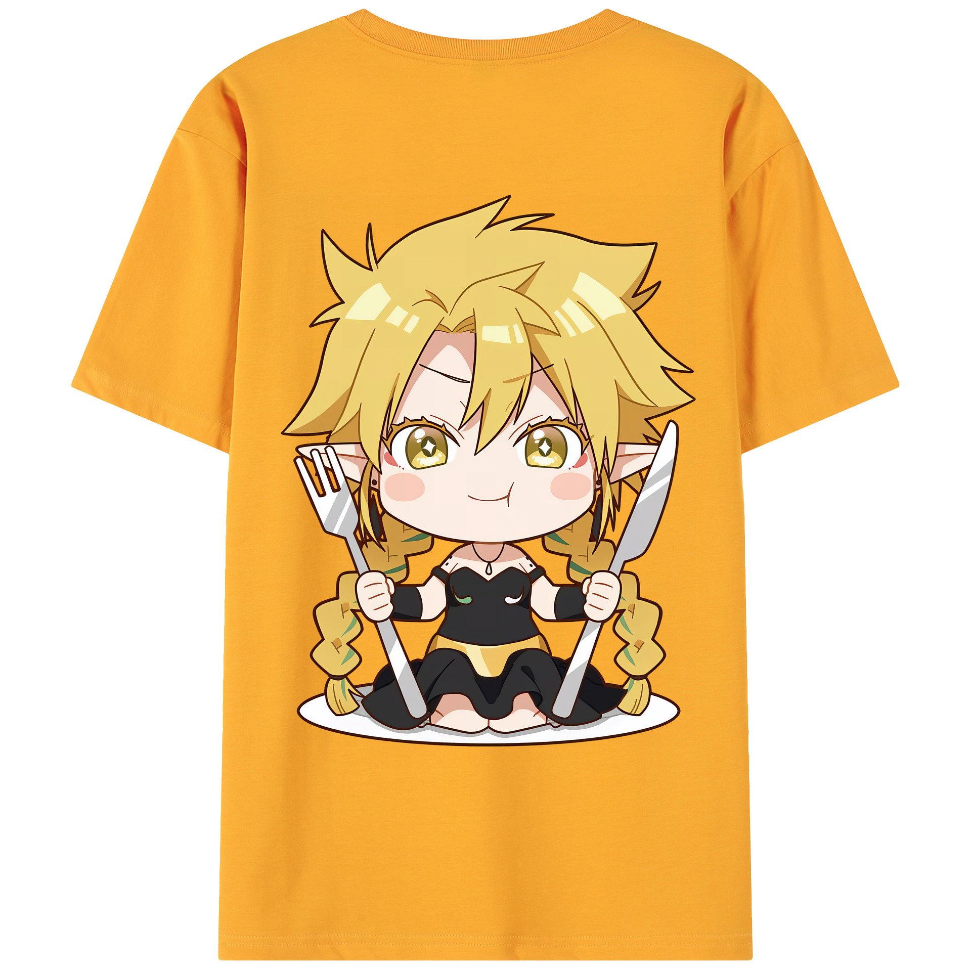 （画像用） 転スラ Regarding Reincarnated to Slime 綿100％ メンズ半袖Tシャツ（バックプリント） 通気性