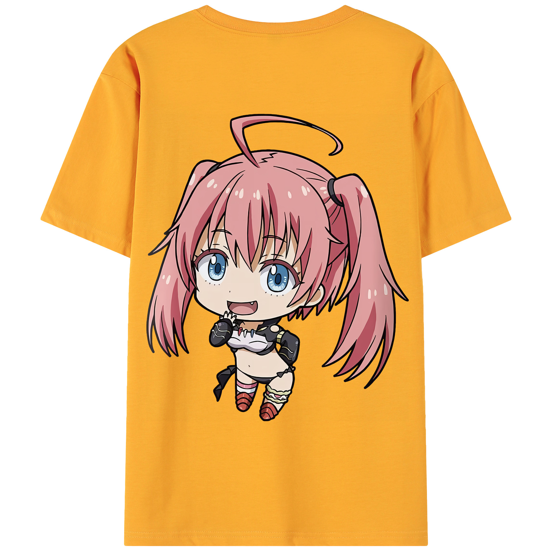 （画像用） 転スラ Regarding Reincarnated to Slime 綿100％ メンズ半袖Tシャツ（バックプリント） 通気性
