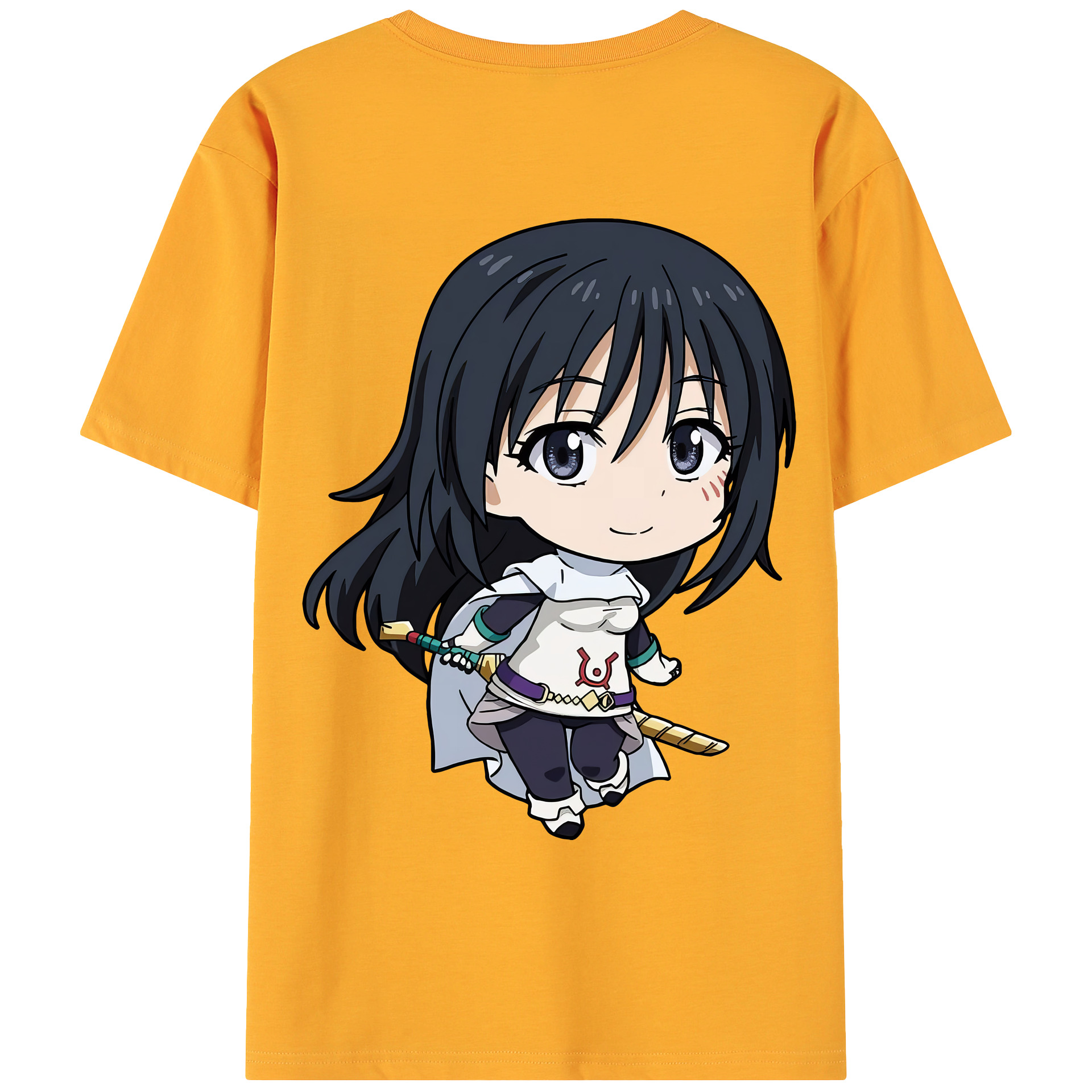 （画像用） 転スラ Regarding Reincarnated to Slime 綿100％ メンズ半袖Tシャツ（バックプリント） 通気性