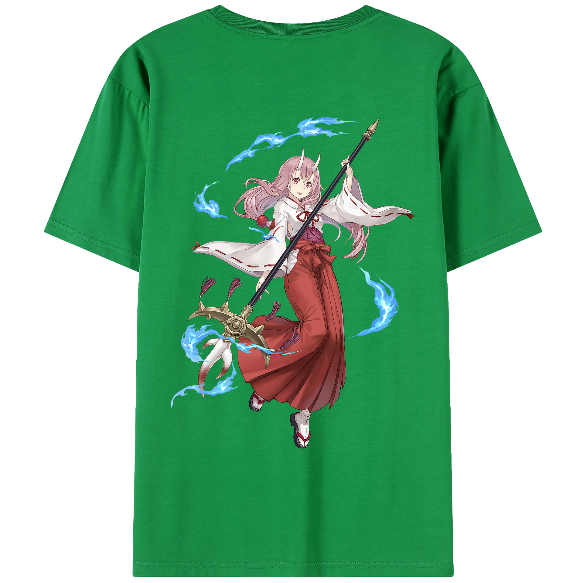 （画像用） 転スラ Regarding Reincarnated to Slime 綿100％ メンズ半袖Tシャツ（バックプリント） 通気性