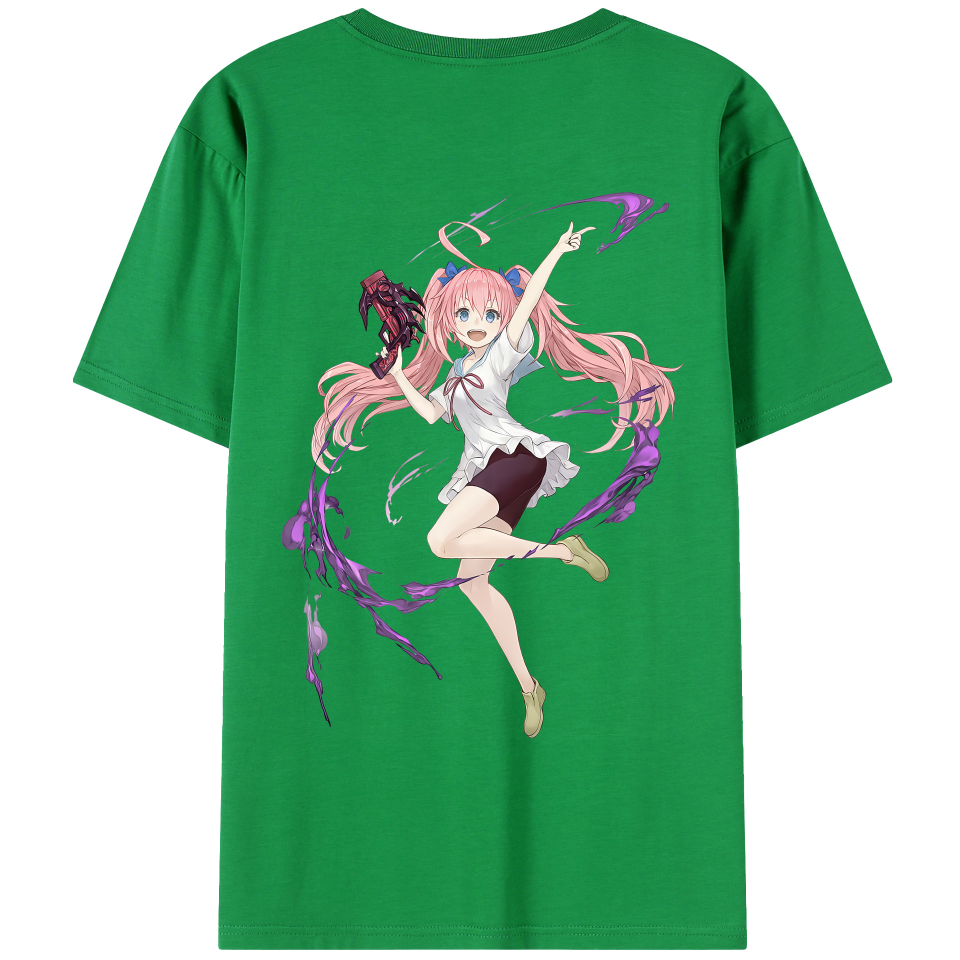 （画像用） 転スラ Regarding Reincarnated to Slime 綿100％ メンズ半袖Tシャツ（バックプリント） 通気性
