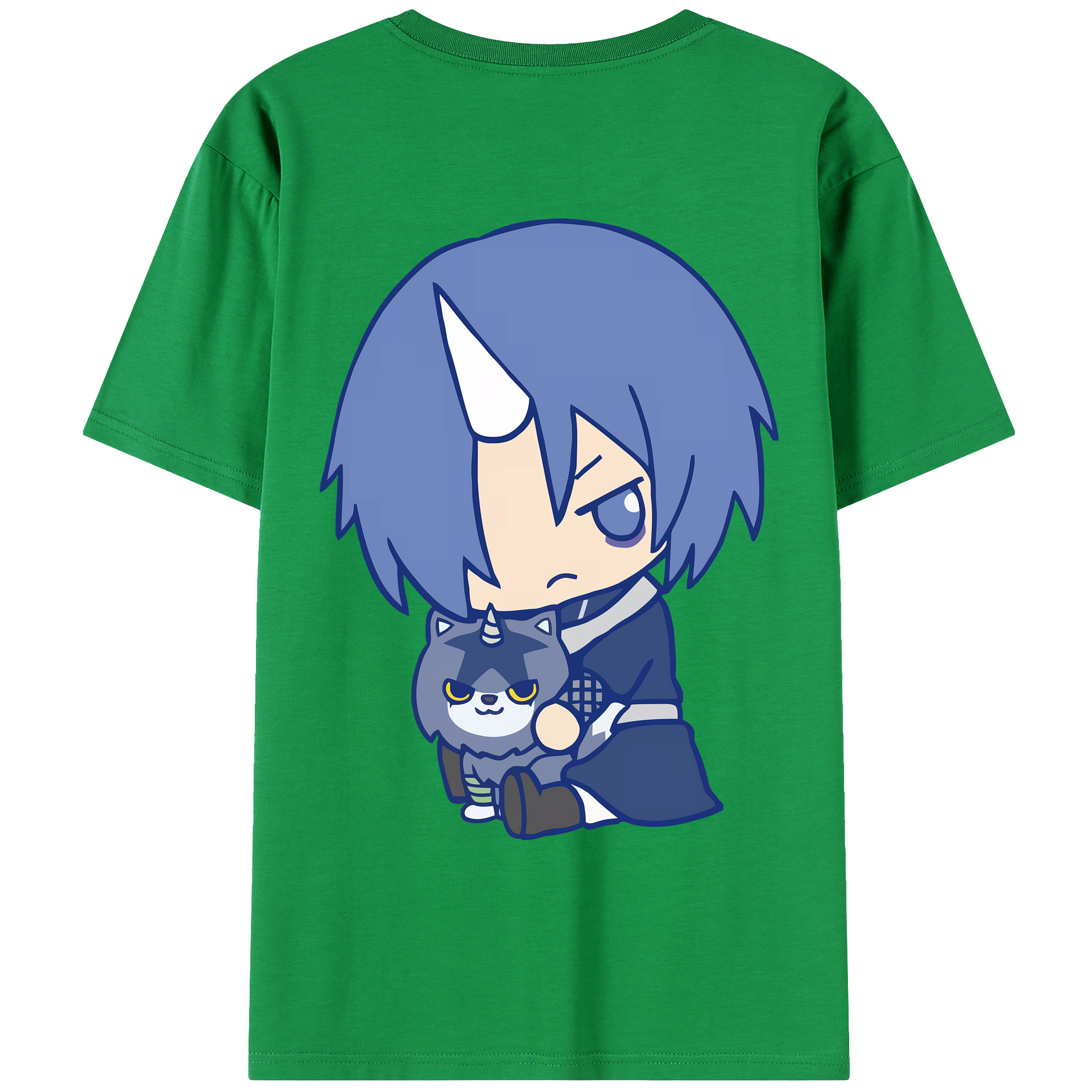 （画像用） 転スラ Regarding Reincarnated to Slime 綿100％ メンズ半袖Tシャツ（バックプリント） 通気性