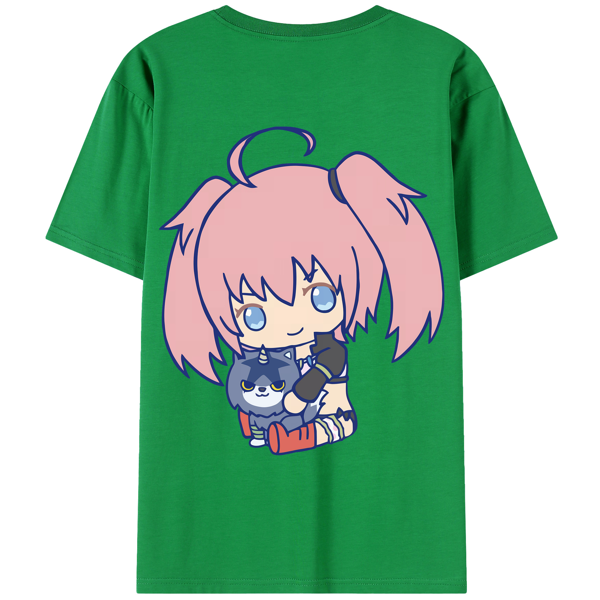 （画像用） 転スラ Regarding Reincarnated to Slime 綿100％ メンズ半袖Tシャツ（バックプリント） 通気性