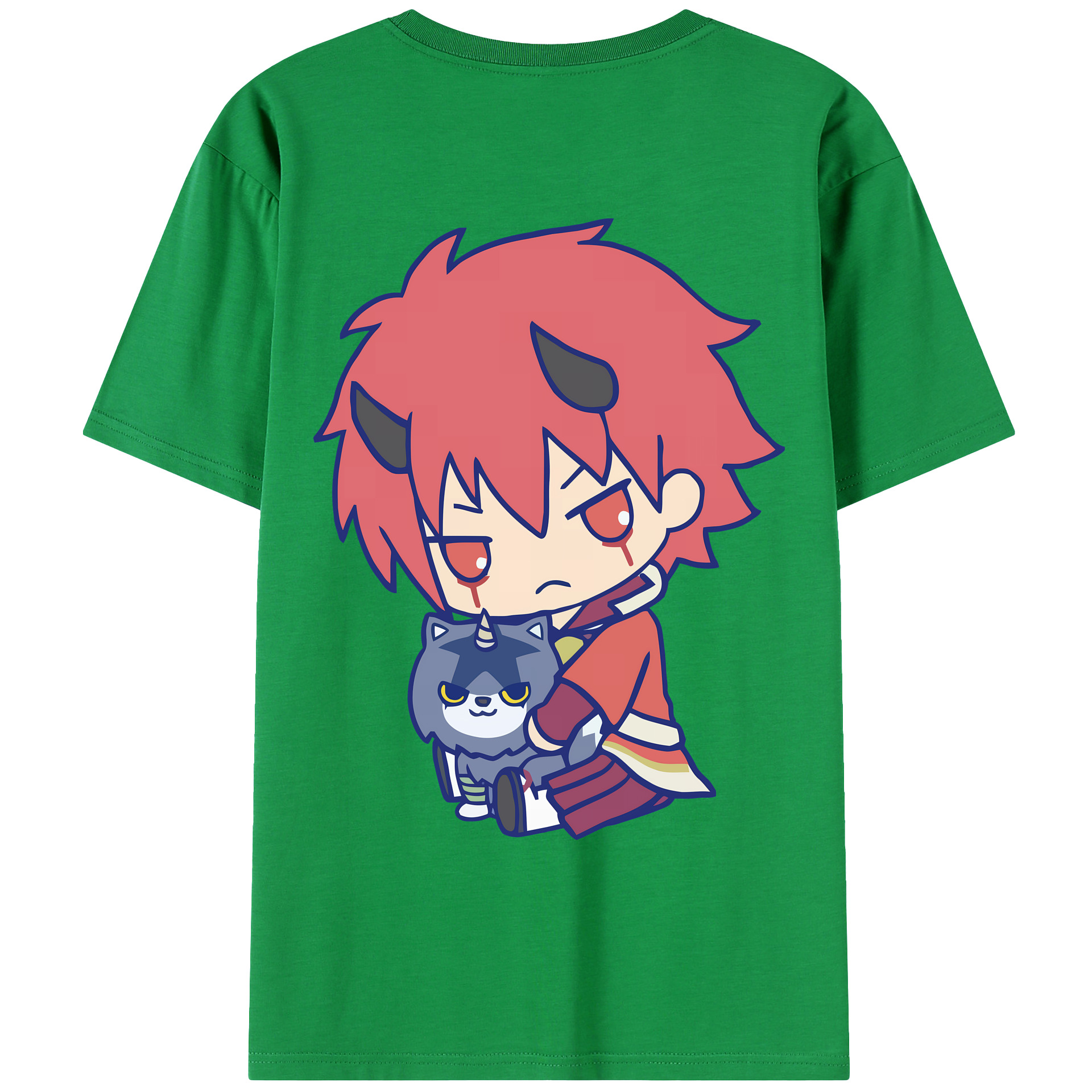 （画像用） 転スラ Regarding Reincarnated to Slime 綿100％ メンズ半袖Tシャツ（バックプリント） 通気性