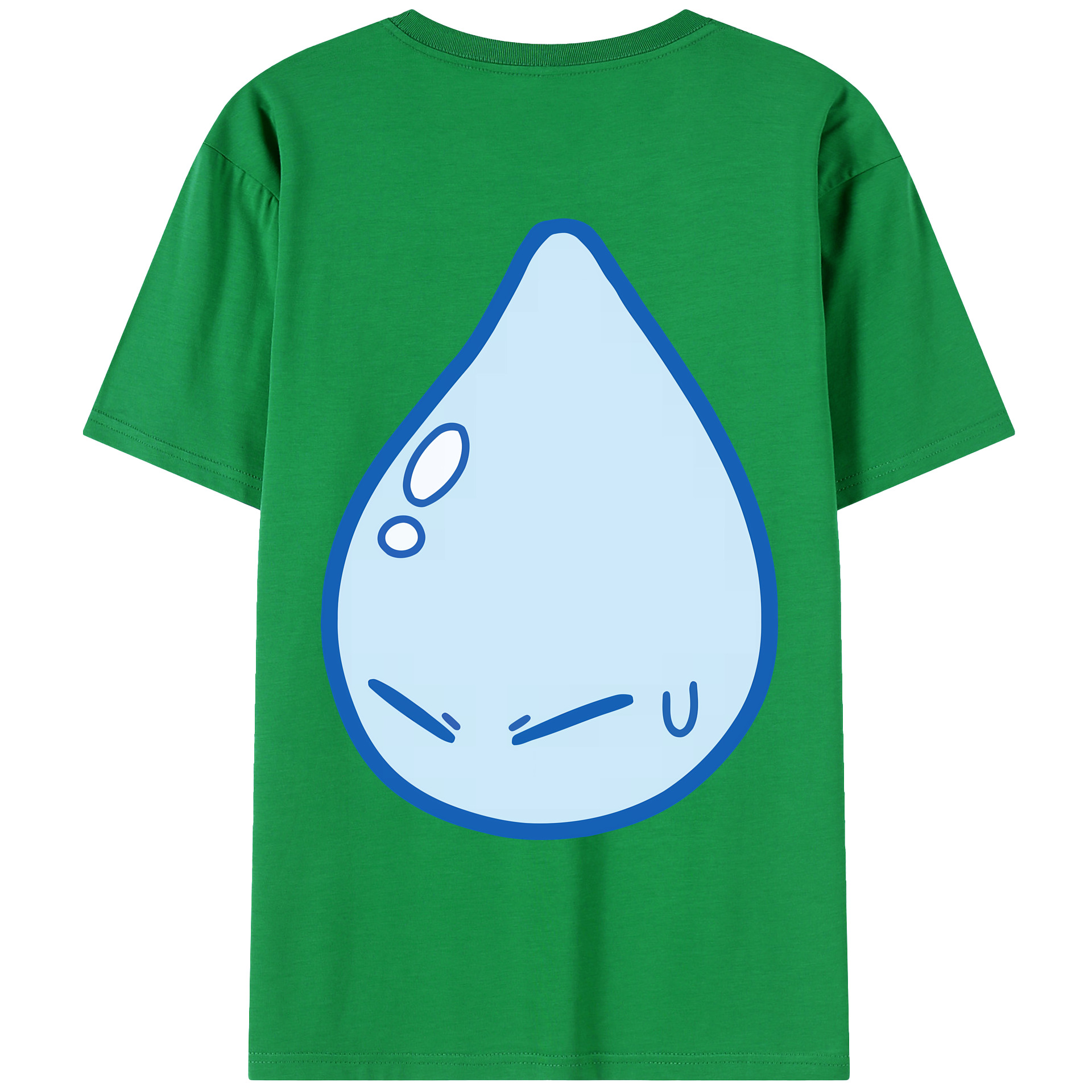 （画像用） 転スラ Regarding Reincarnated to Slime 綿100％ メンズ半袖Tシャツ（バックプリント） 通気性