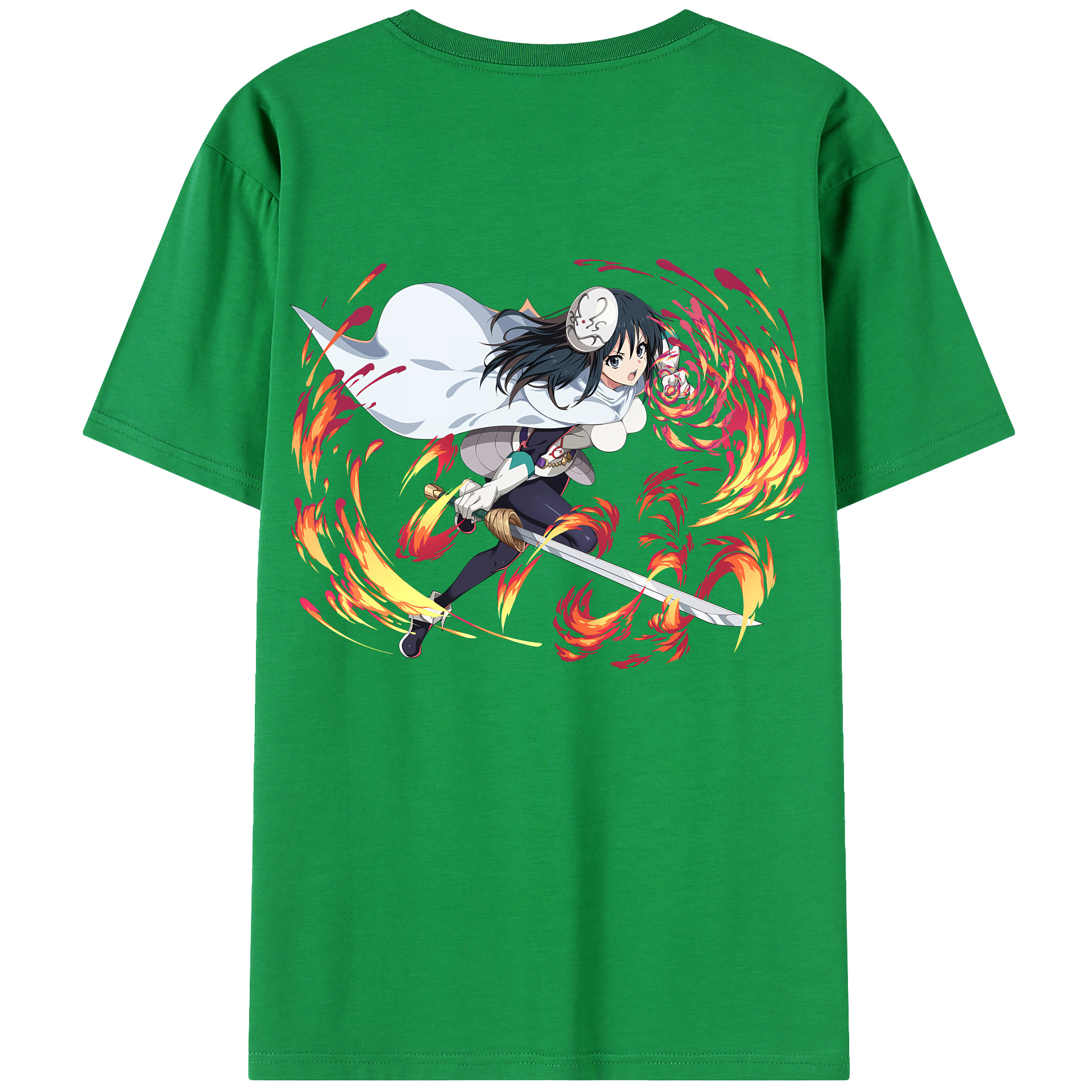 （画像用） 転スラ Regarding Reincarnated to Slime 綿100％ メンズ半袖Tシャツ（バックプリント） 通気性