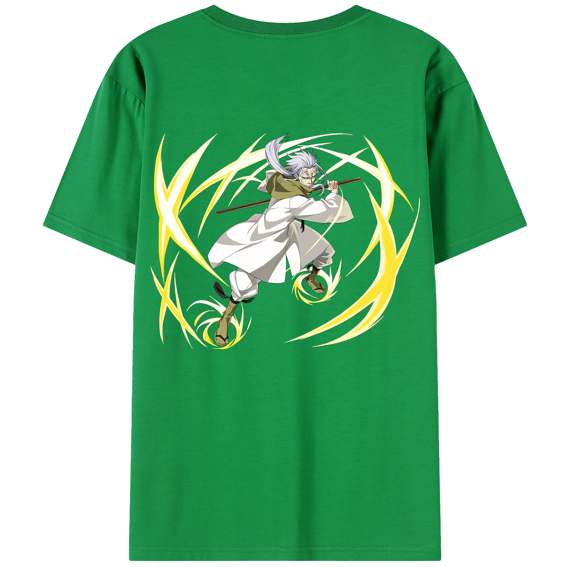 （画像用） 転スラ Regarding Reincarnated to Slime 綿100％ メンズ半袖Tシャツ（バックプリント） 通気性