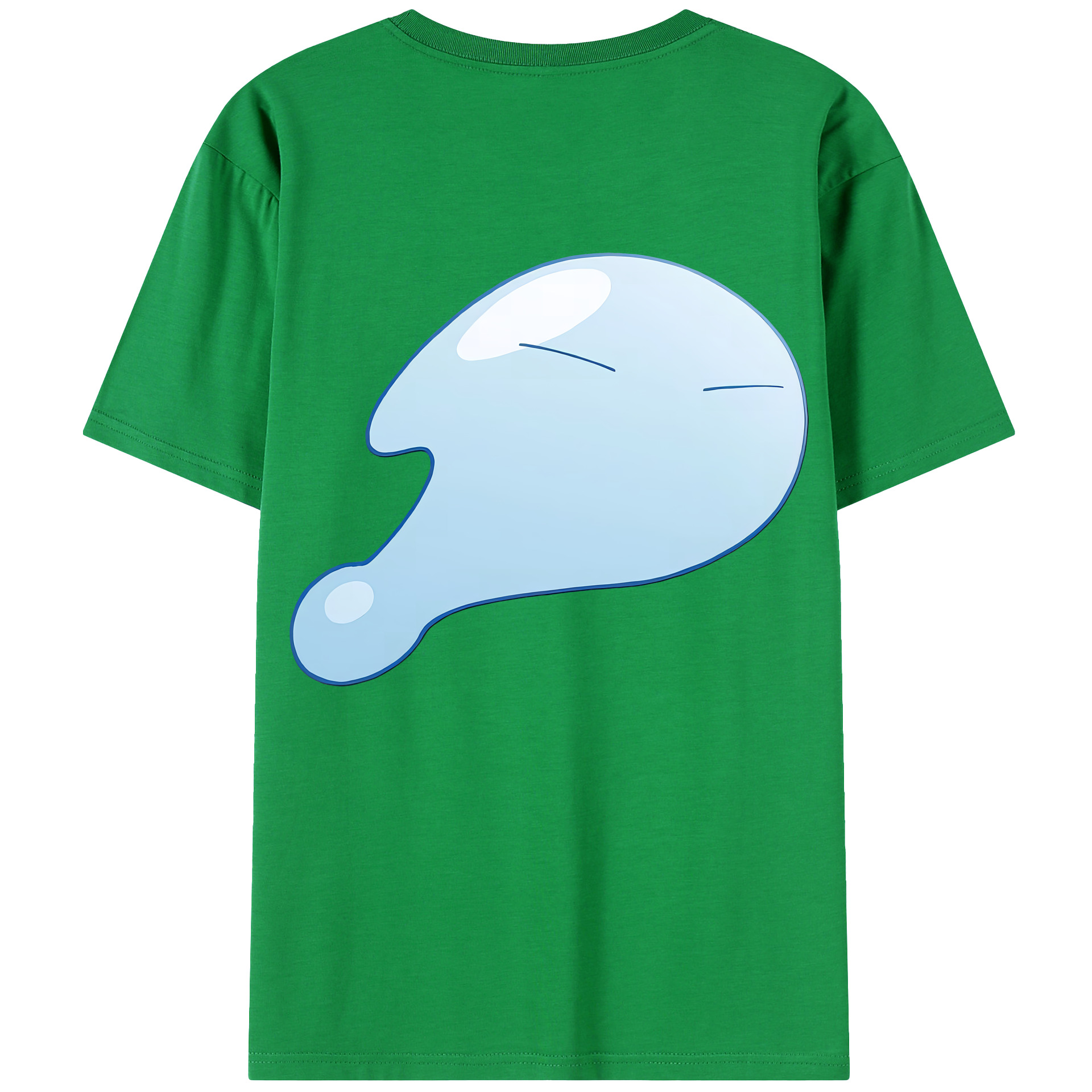 （画像用） 転スラ Regarding Reincarnated to Slime 綿100％ メンズ半袖Tシャツ（バックプリント） 通気性