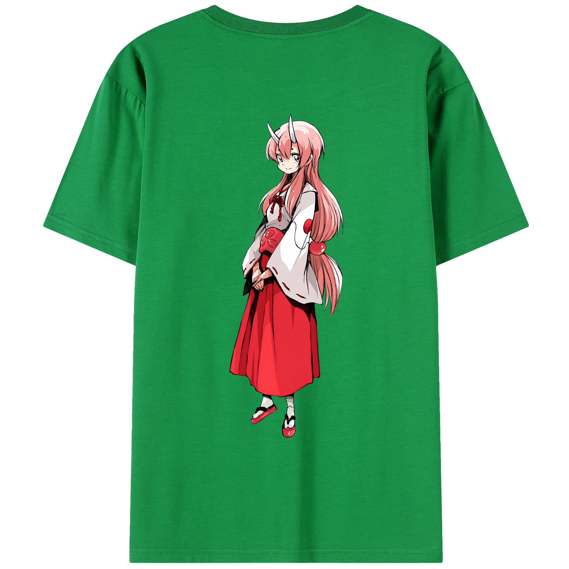 （画像用） 転スラ Regarding Reincarnated to Slime 綿100％ メンズ半袖Tシャツ（バックプリント） 通気性