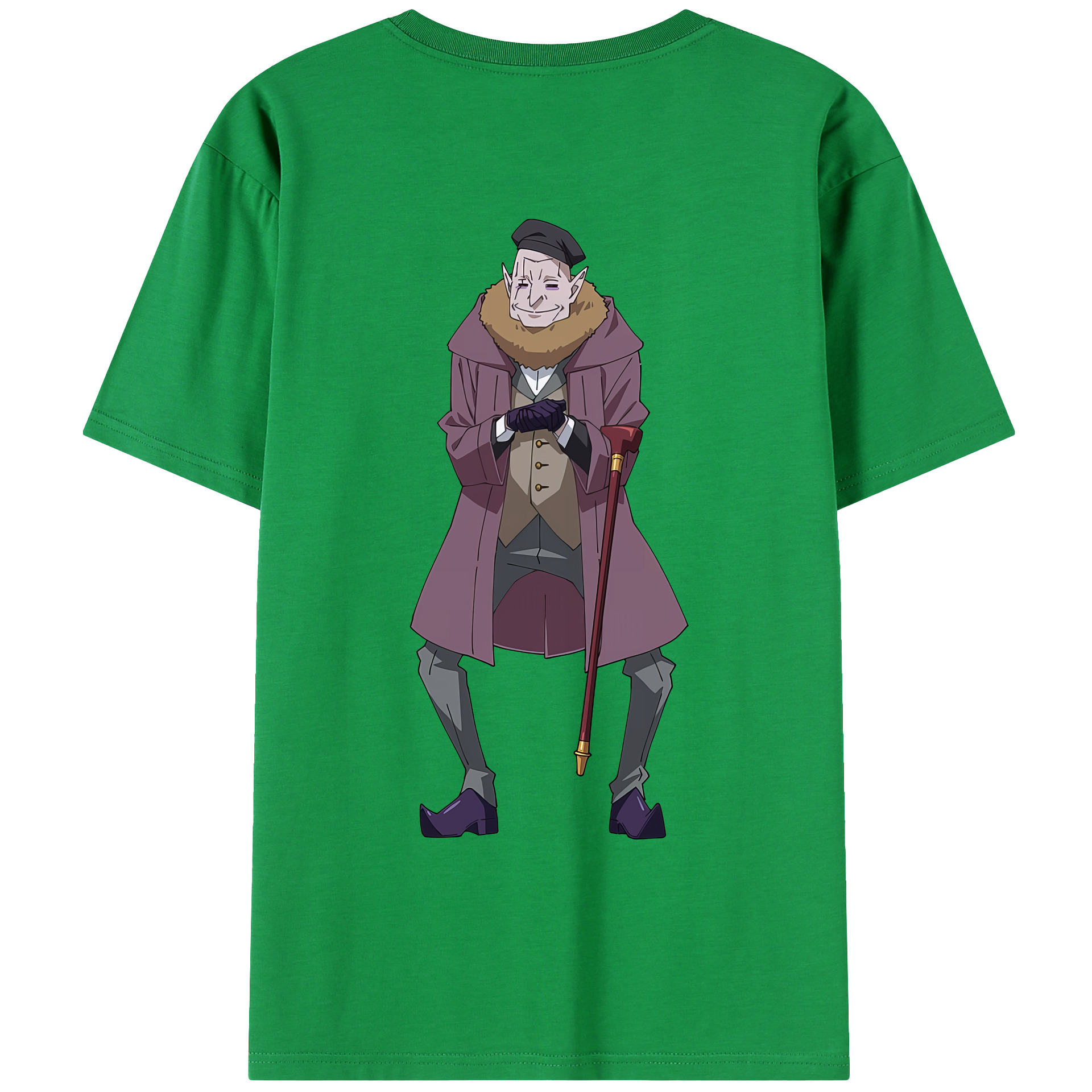 （画像用） 転スラ Regarding Reincarnated to Slime 綿100％ メンズ半袖Tシャツ（バックプリント） 通気性