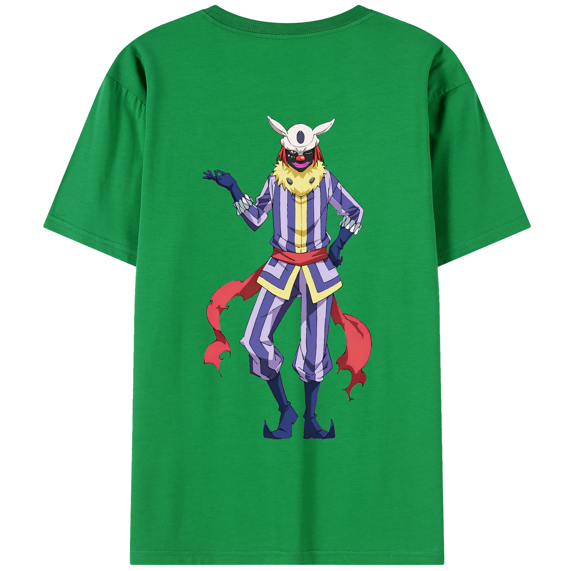 （画像用） 転スラ Regarding Reincarnated to Slime 綿100％ メンズ半袖Tシャツ（バックプリント） 通気性