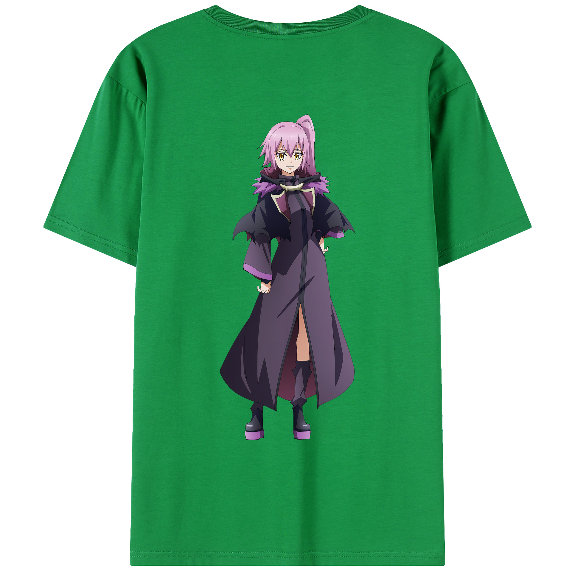 （画像用） 転スラ Regarding Reincarnated to Slime 綿100％ メンズ半袖Tシャツ（バックプリント） 通気性
