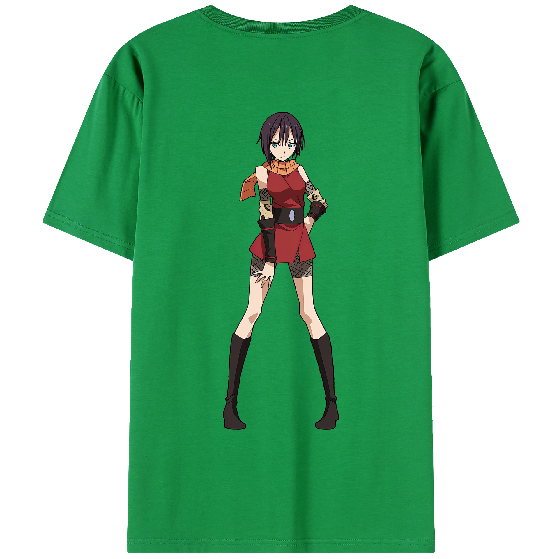 （画像用） 転スラ Regarding Reincarnated to Slime 綿100％ メンズ半袖Tシャツ（バックプリント） 通気性
