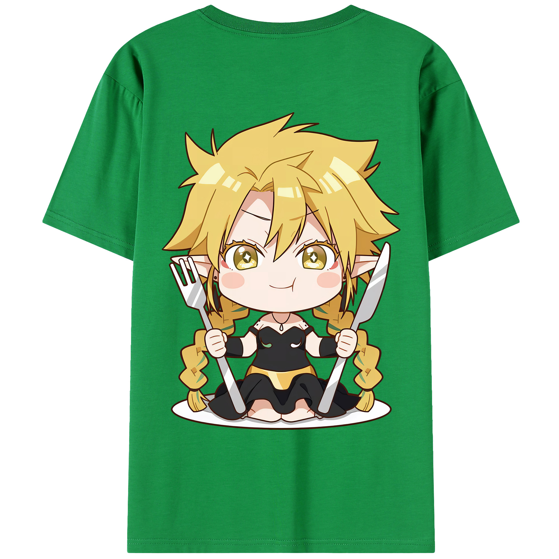 （画像用） 転スラ Regarding Reincarnated to Slime 綿100％ メンズ半袖Tシャツ（バックプリント） 通気性