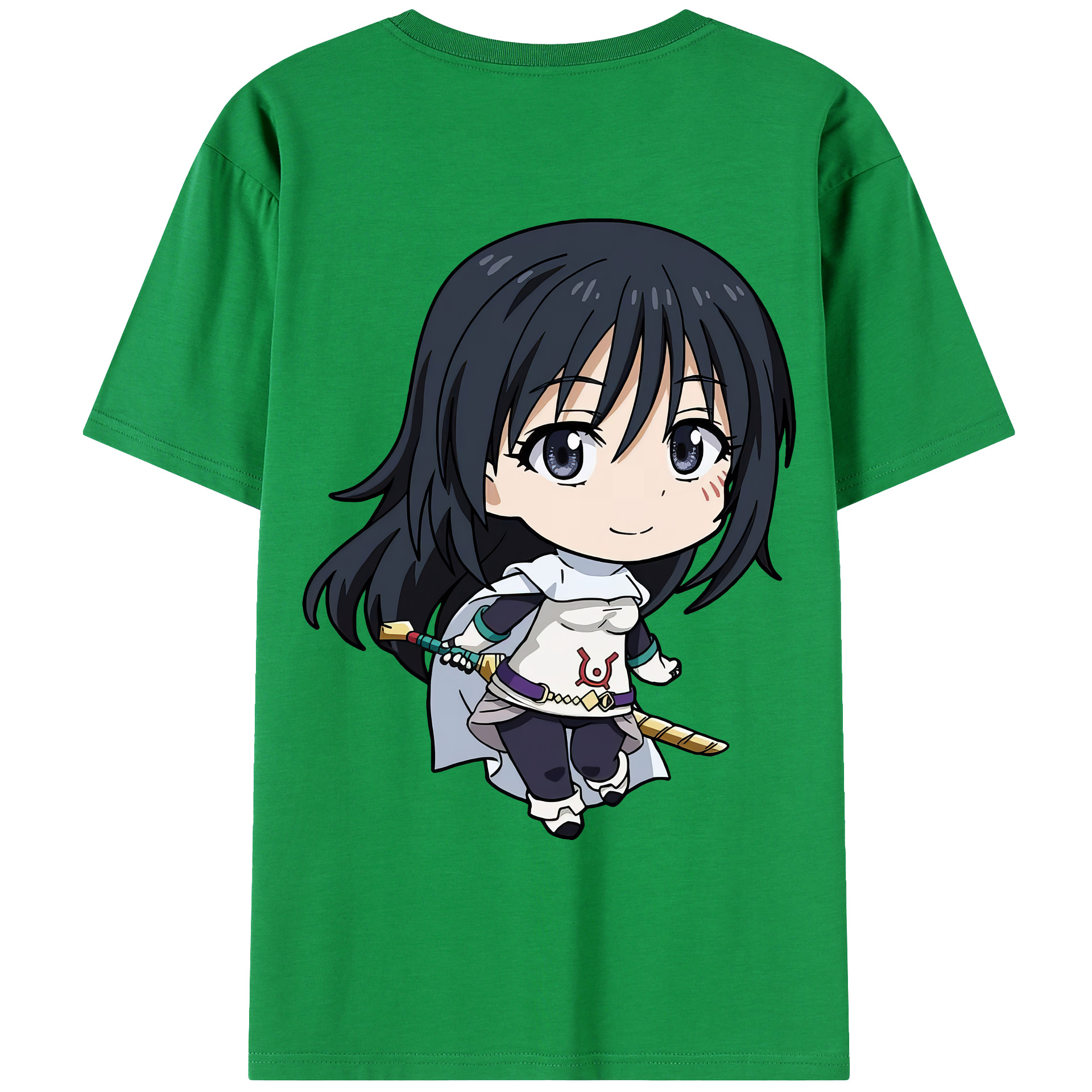 （画像用） 転スラ Regarding Reincarnated to Slime 綿100％ メンズ半袖Tシャツ（バックプリント） 通気性