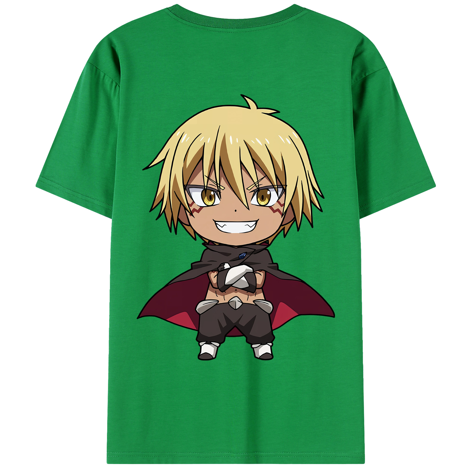（画像用） 転スラ Regarding Reincarnated to Slime 綿100％ メンズ半袖Tシャツ（バックプリント） 通気性