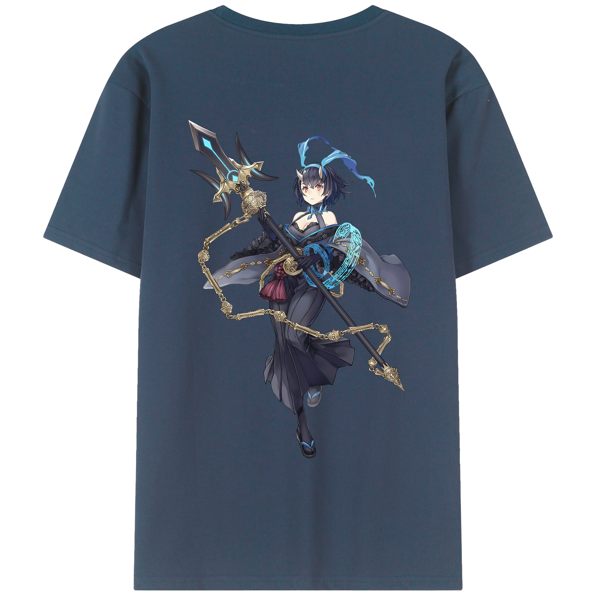 （画像用） 転スラ Regarding Reincarnated to Slime 綿100％ メンズ半袖Tシャツ（バックプリント） 通気性