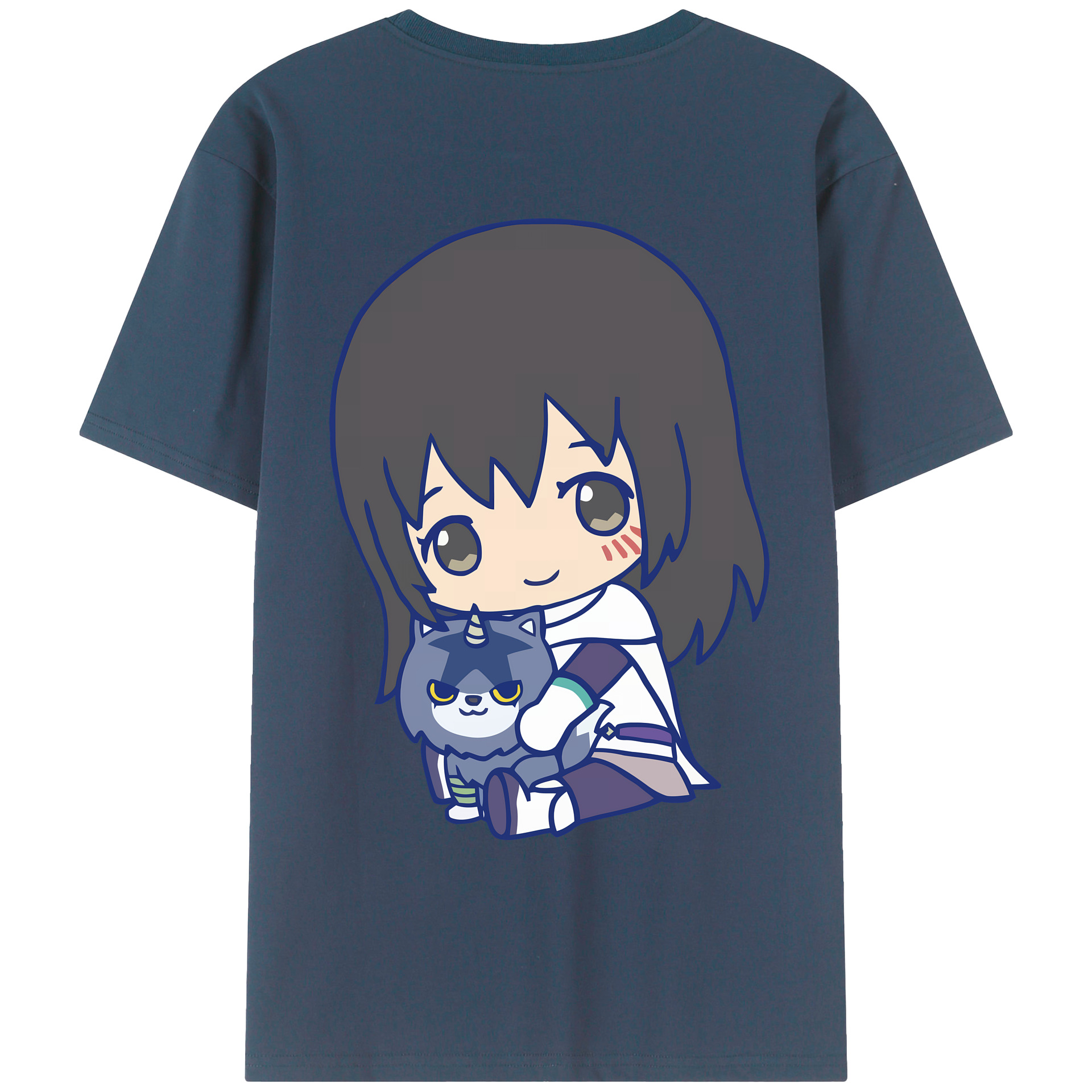 （画像用） 転スラ Regarding Reincarnated to Slime 綿100％ メンズ半袖Tシャツ（バックプリント） 通気性