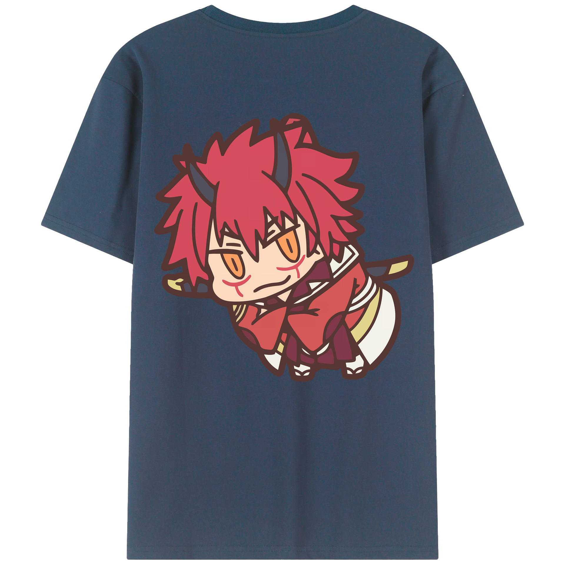 （画像用） 転スラ Regarding Reincarnated to Slime 綿100％ メンズ半袖Tシャツ（バックプリント） 通気性