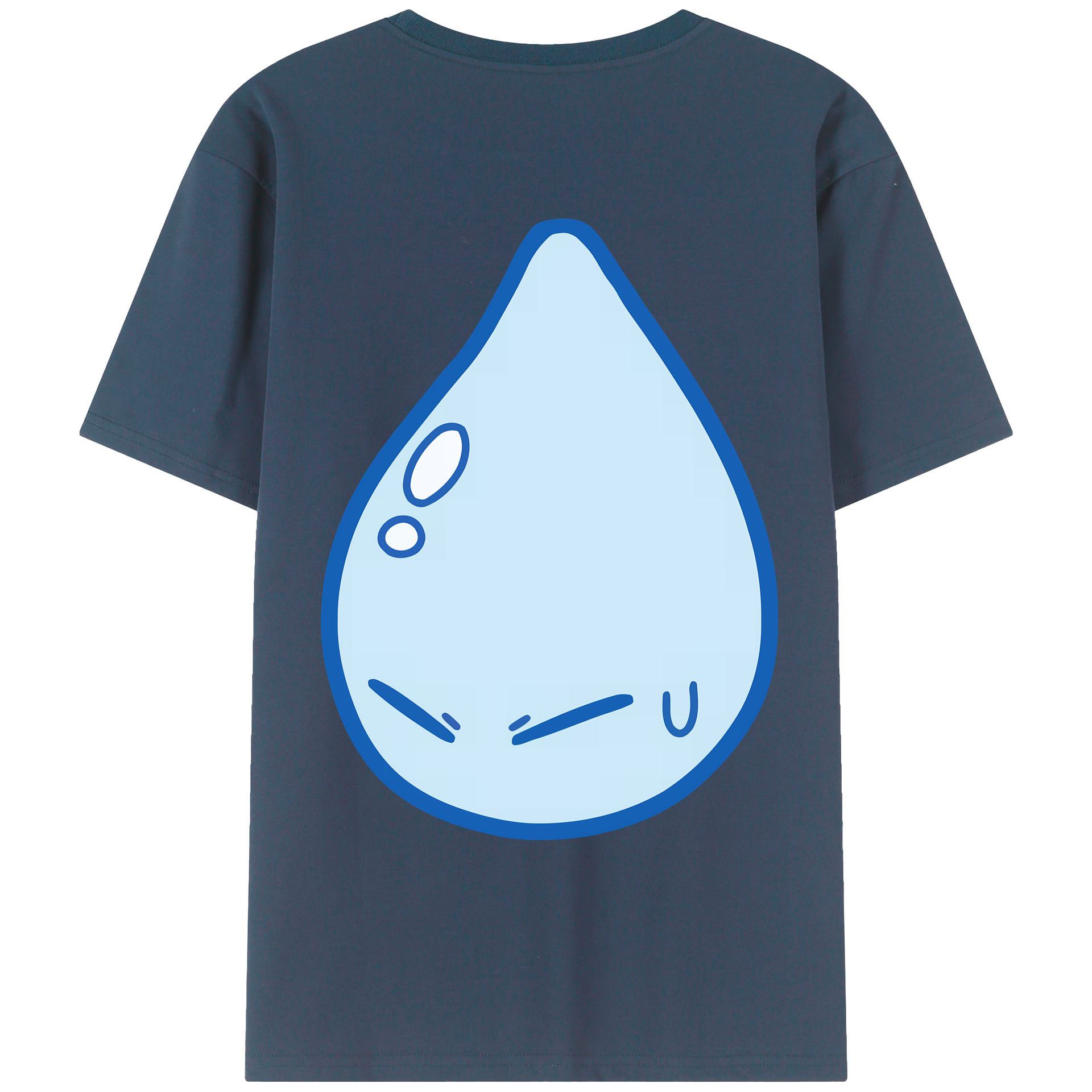 （画像用） 転スラ Regarding Reincarnated to Slime 綿100％ メンズ半袖Tシャツ（バックプリント） 通気性